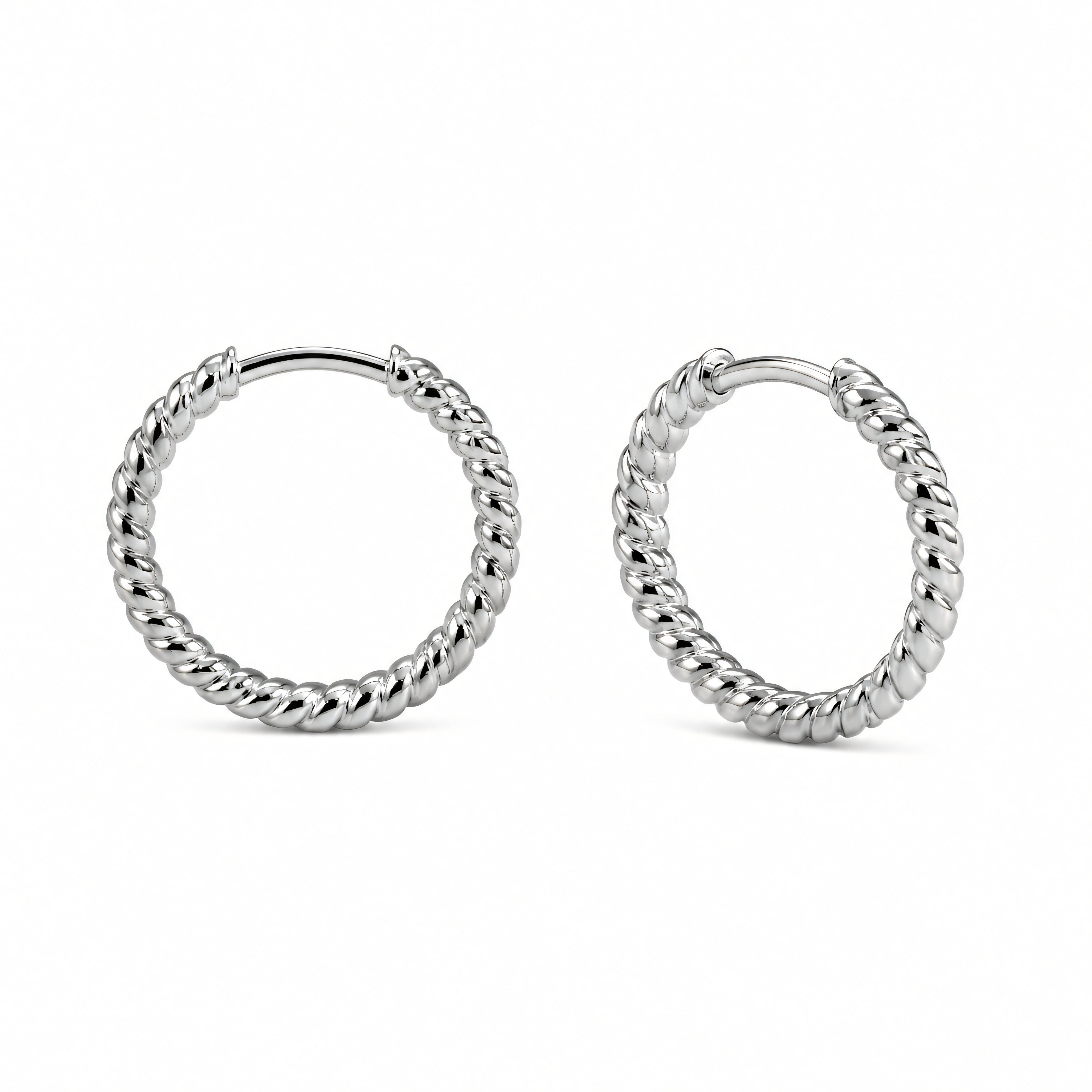 Creolen 925 Silber Gedrehte Seiloptik | Splendido Schmuck
