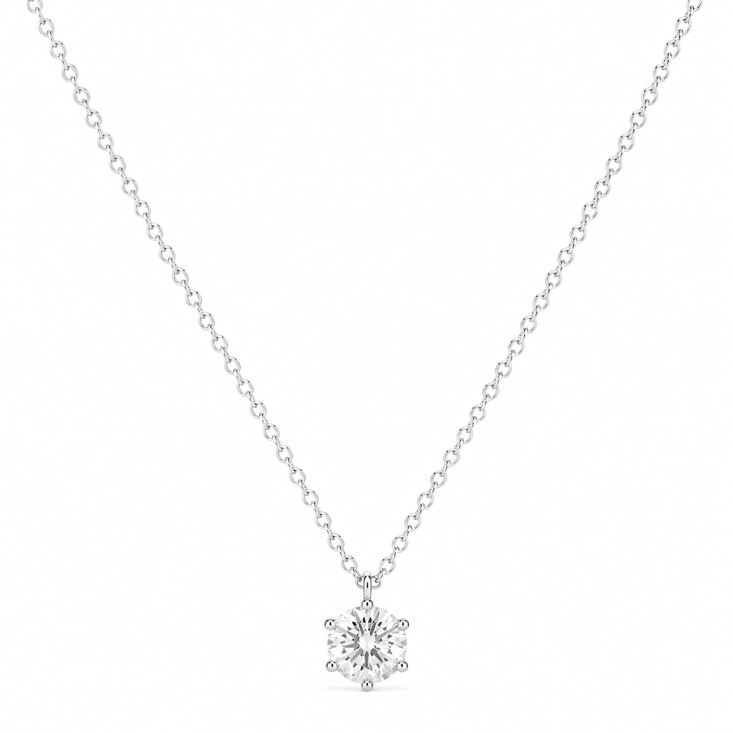 Collar de 585 oro con circonita solitaria | Splendido Jewelry