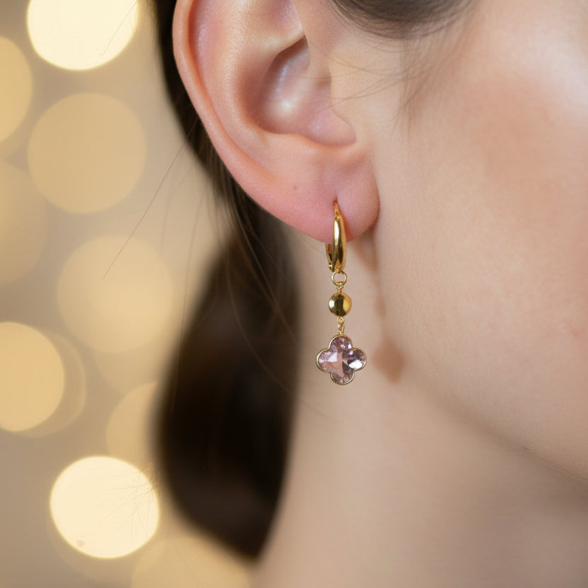 Goldohrringe 14Kt. mit Edelsteine DSC_2798