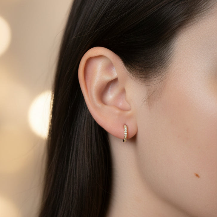 Goldohrringe 14Kt. mit Zirkonia DSC_2805