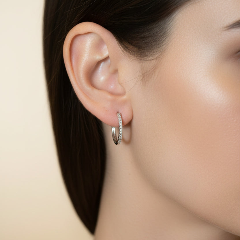 Goldohrringe 14Kt. mit Zirkonia DSC_2807