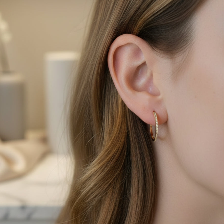 Goldohrringe 14Kt. mit Zirkonia DSC_2808