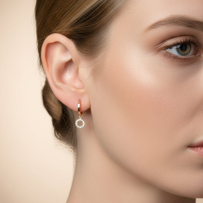 Goldohrringe 14Kt. mit Zirkonia DSC_2811