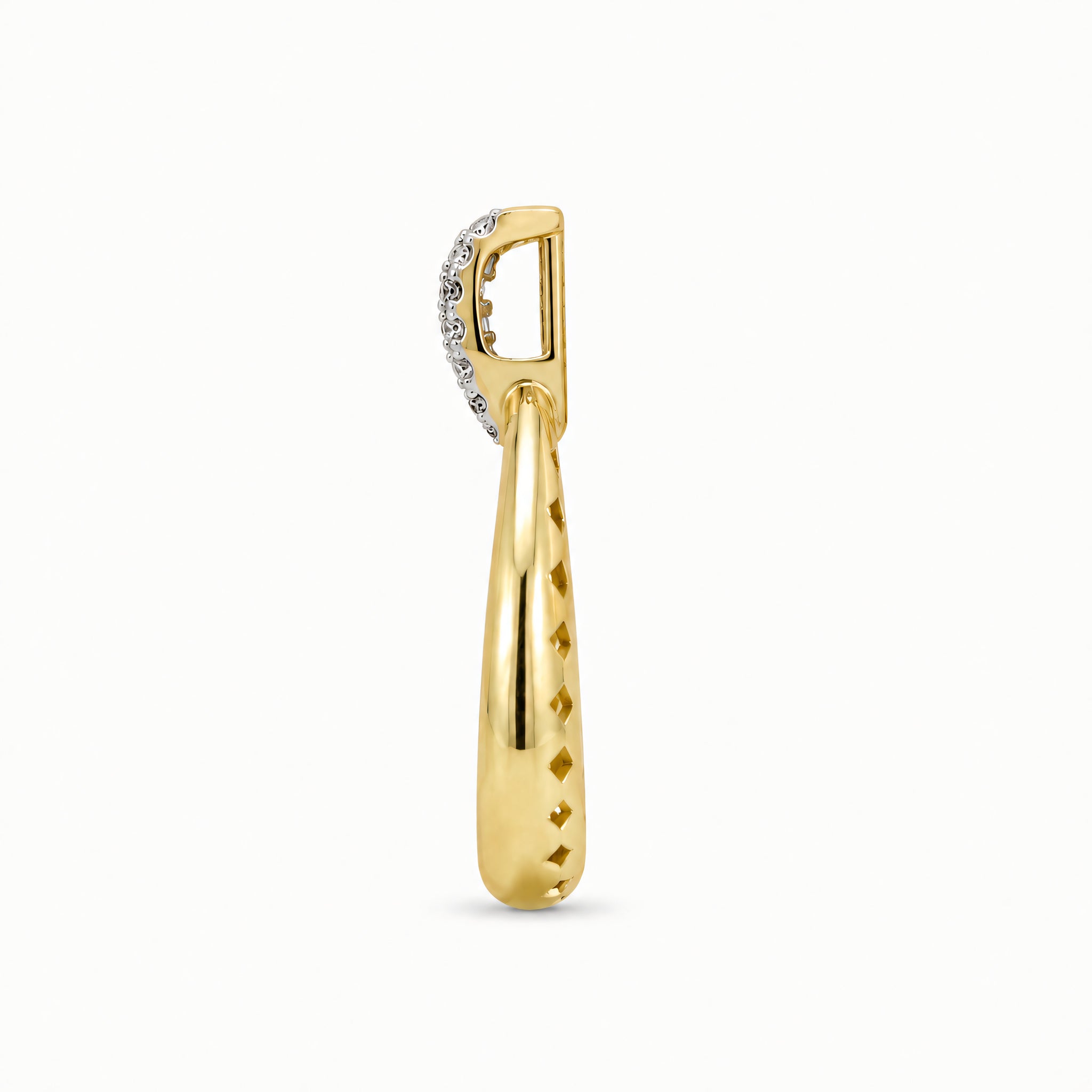 Anhänger 585 Gelbgold Brillant Tropfen Pavé | Splendido Schmuck
