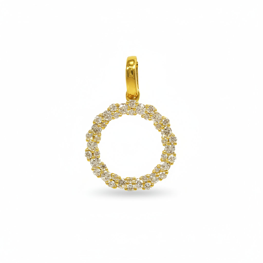Anhänger 585 Gelbgold offener Kreis mit Brillanten 0,27 ct – Splendido – zdjęcie produktu