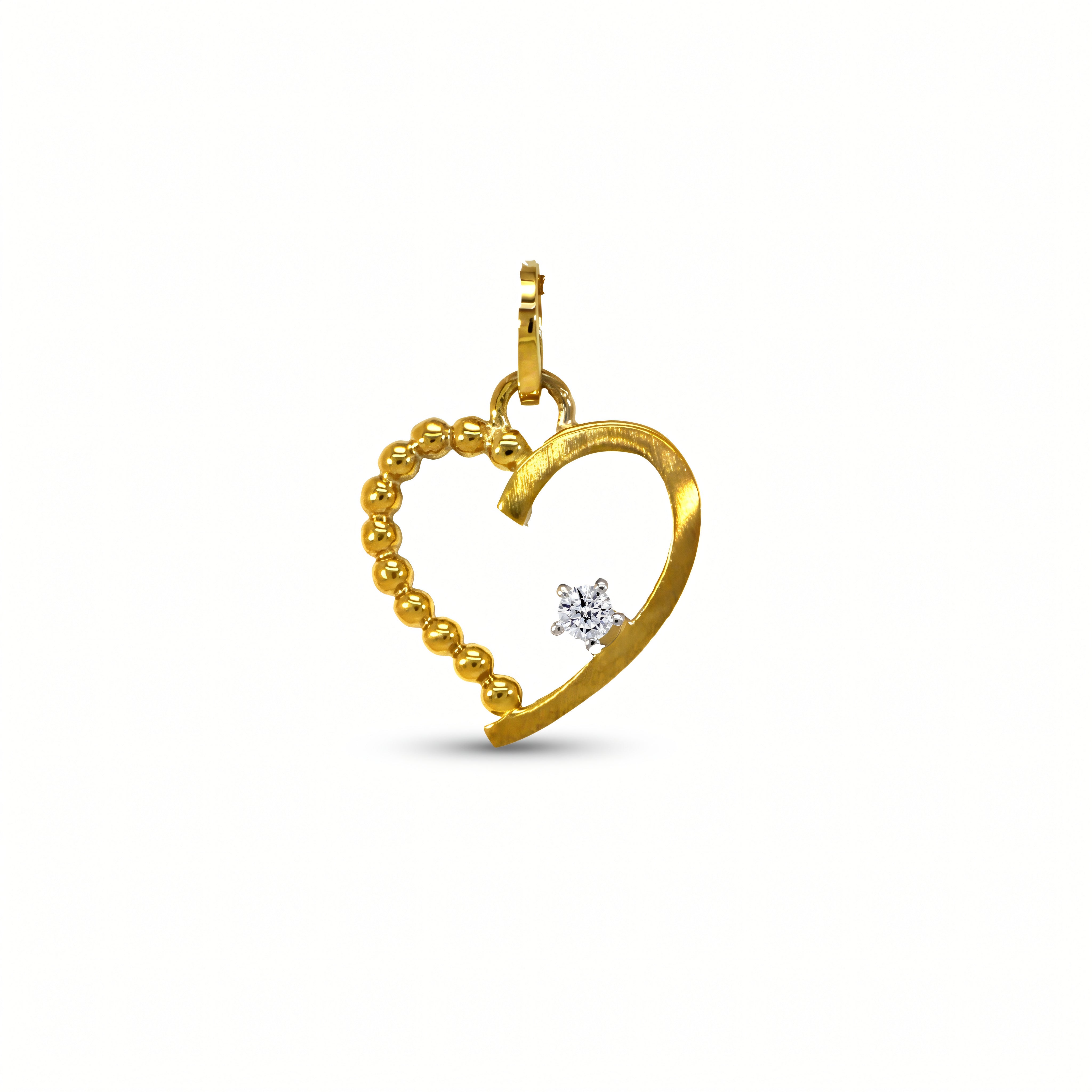Anhänger 585 Gelbgold Herz Zirkonia – Splendido – zdjęcie produktu