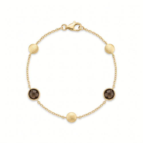 Armband 585 Gelbgold Rauchquarz facettiert | Splendido Schmuck