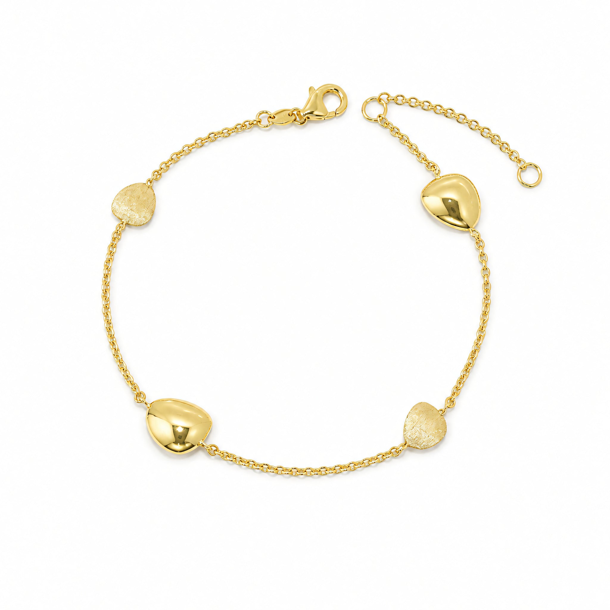 Armband 585 Gelbgold Fantasieglieder Glanzmatt – Splendido – Produktbild
