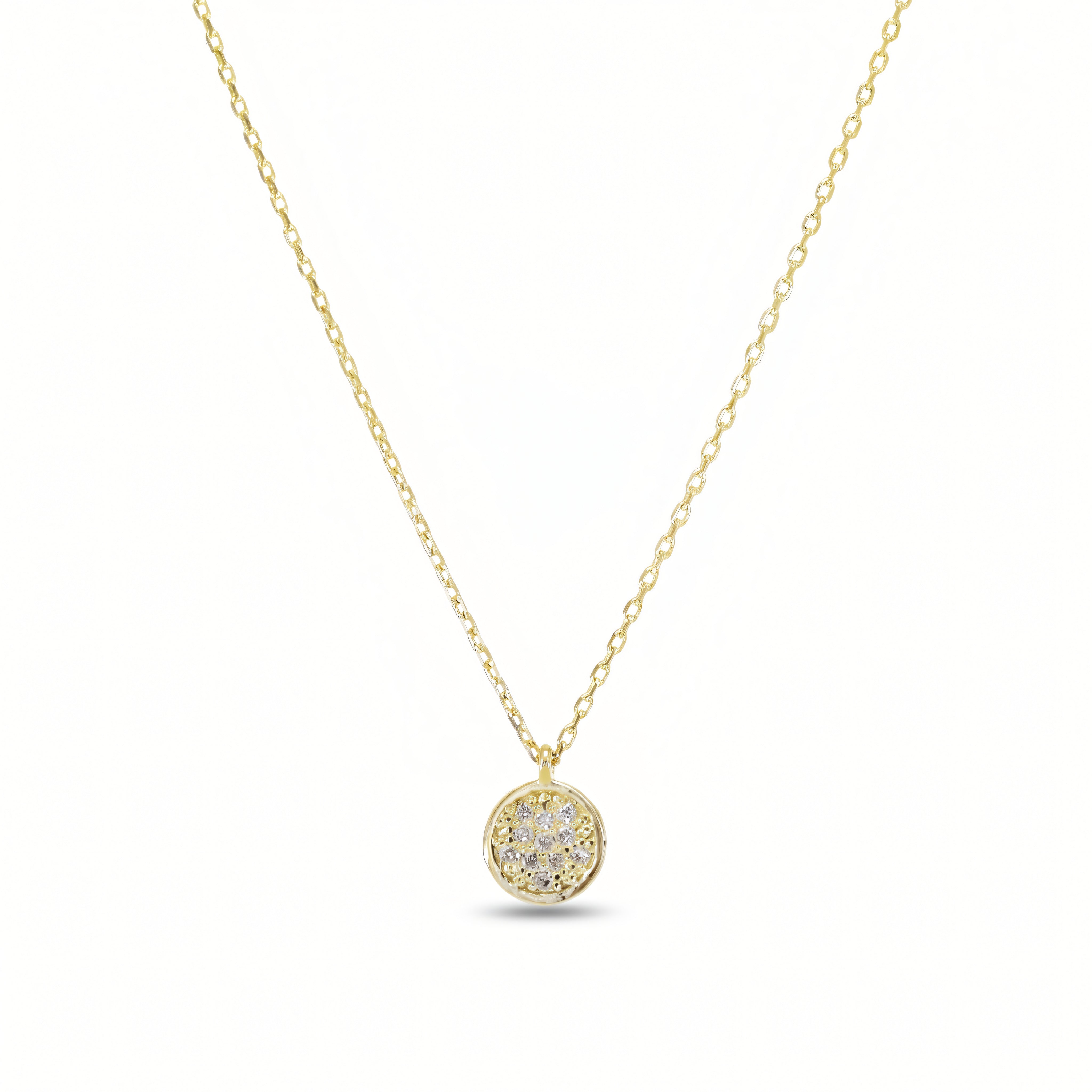 Halskette 585 Gold Brillanten Pavé offene Rückseite – Splendido – photo produit