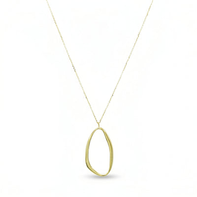 Halskette 585 Gelbgold offener Oval-Anhänger | Splendido Schmuck