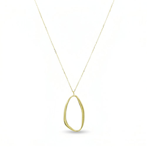 Halskette 585 Gelbgold offener Oval-Anhänger – Splendido – product photo