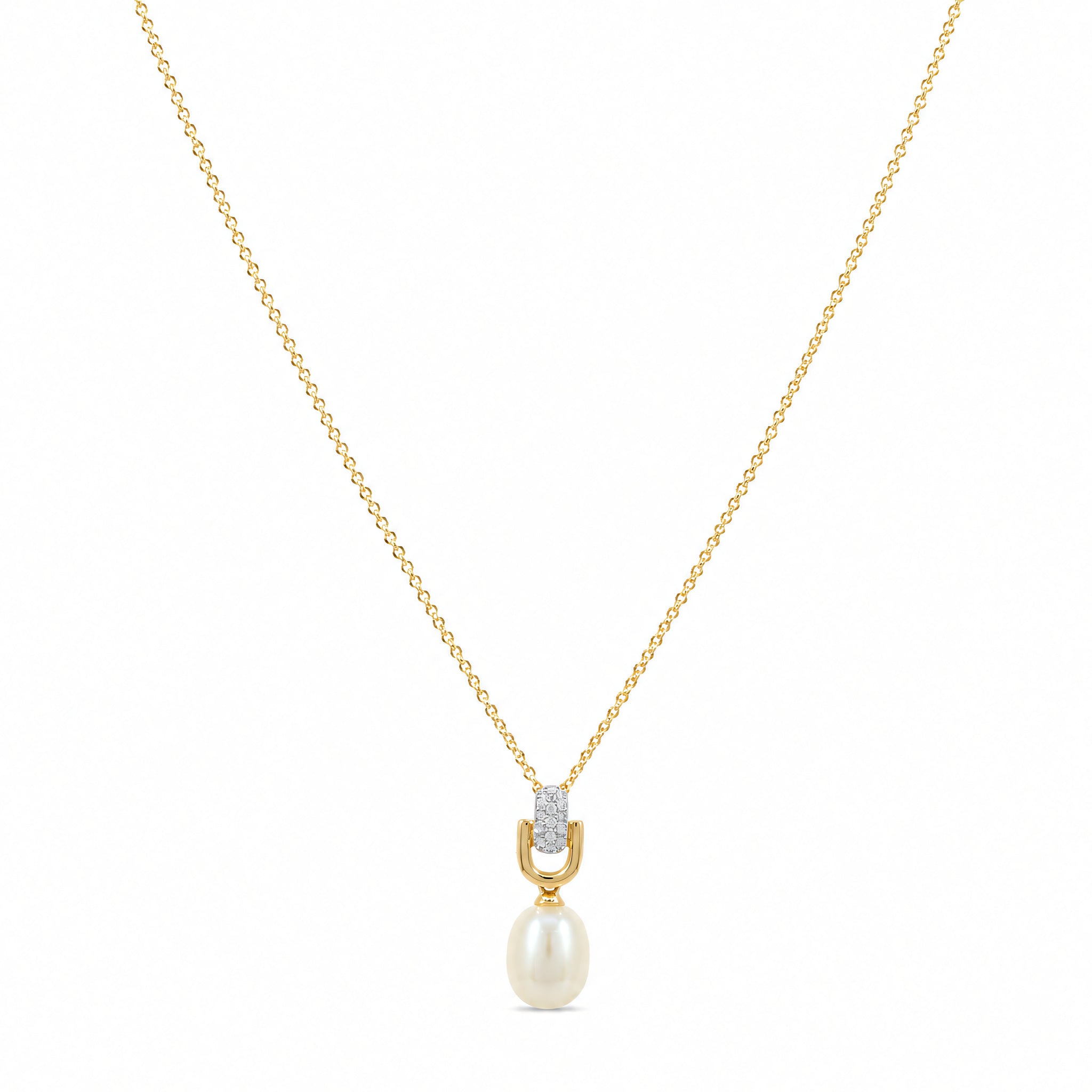Collier 585 Gelbgold Perle Brillant – Splendido – Produktbild