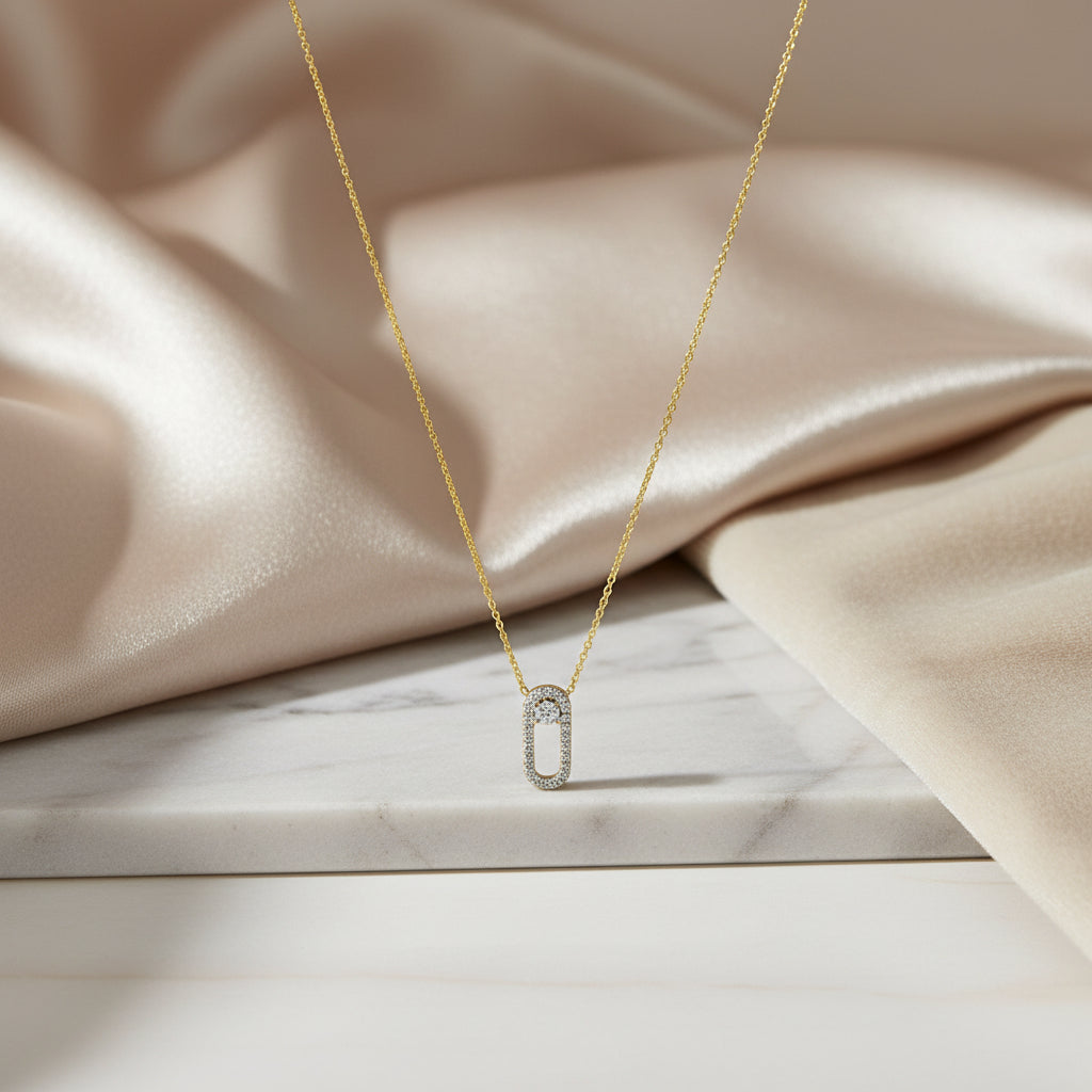 Goldkette 14Kt. mit Brillanten 0,10Ct.