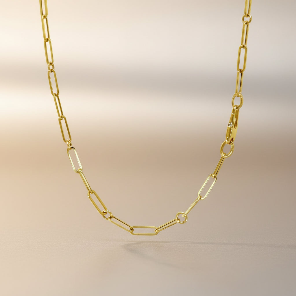 Goldkette 14Kt. mit Brillant 0,01Ct. H/SI