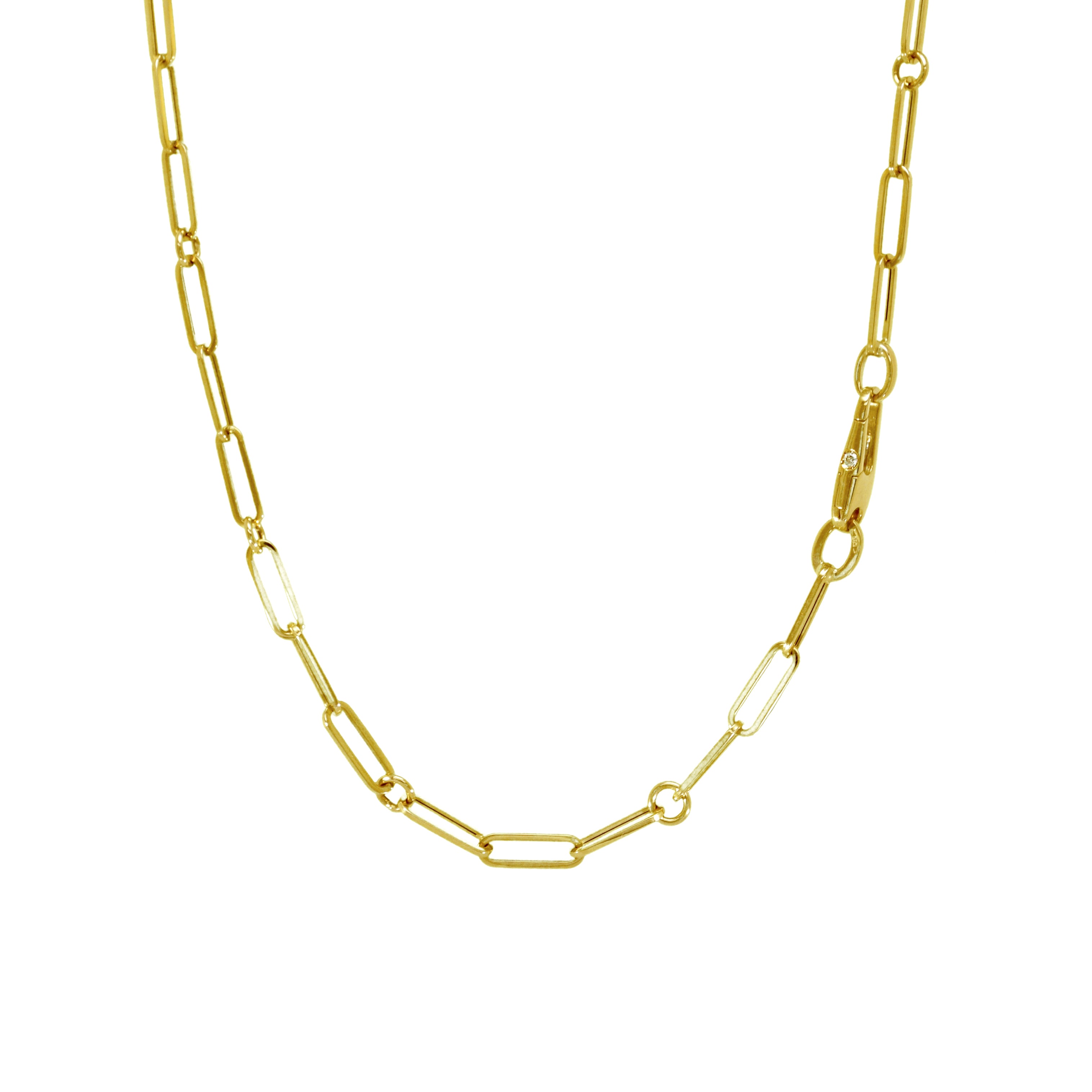 Catena in oro 14 carati con diamante H/SI da 0,01 carati