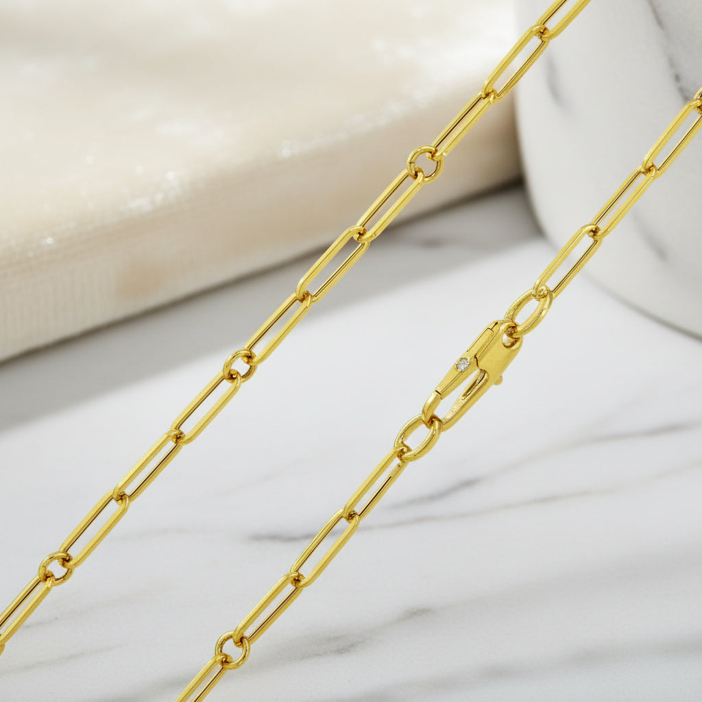 Goldkette 14Kt. mit Brillant 0,01Ct. H/SI