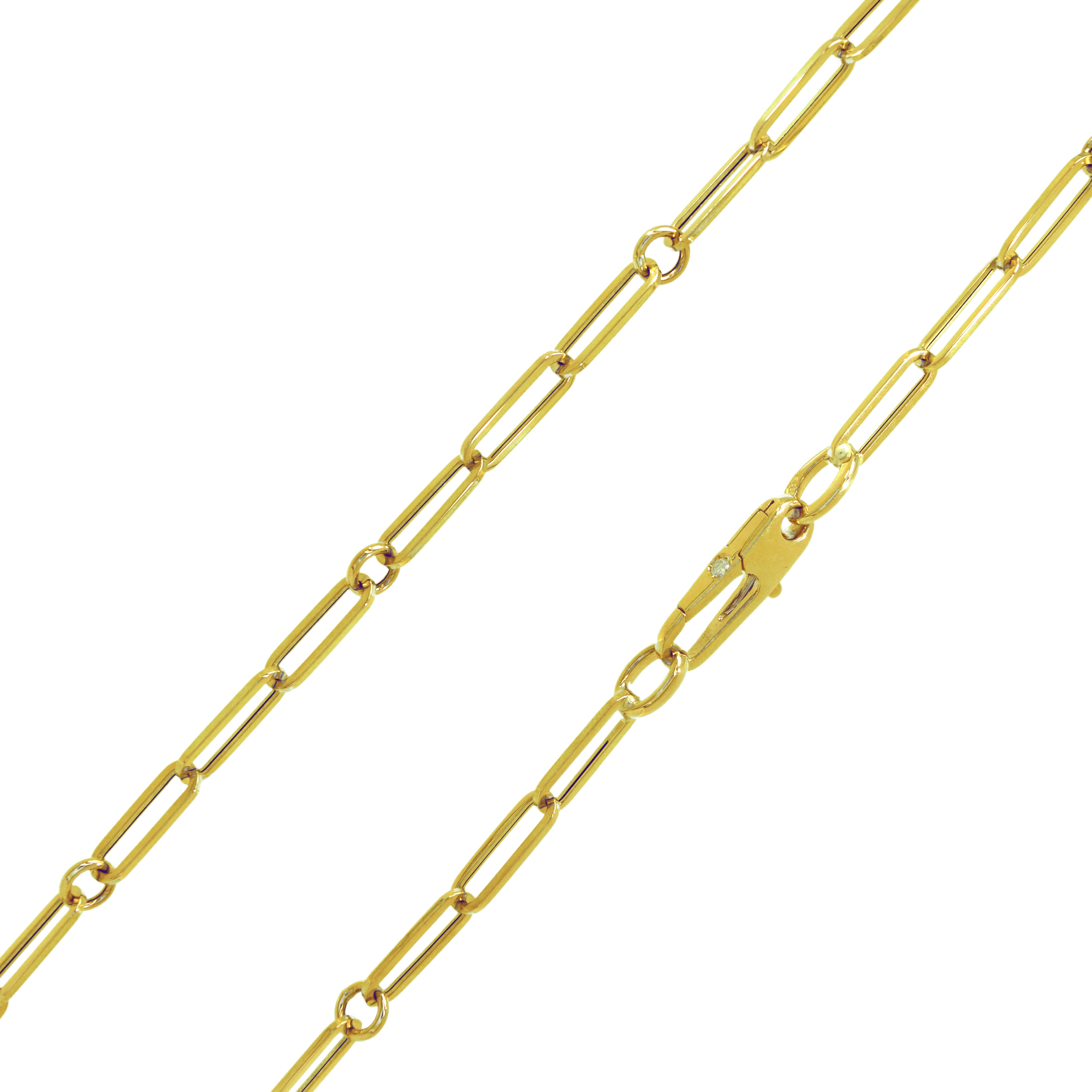 Catena in oro 14 carati con diamante H/SI da 0,01 carati