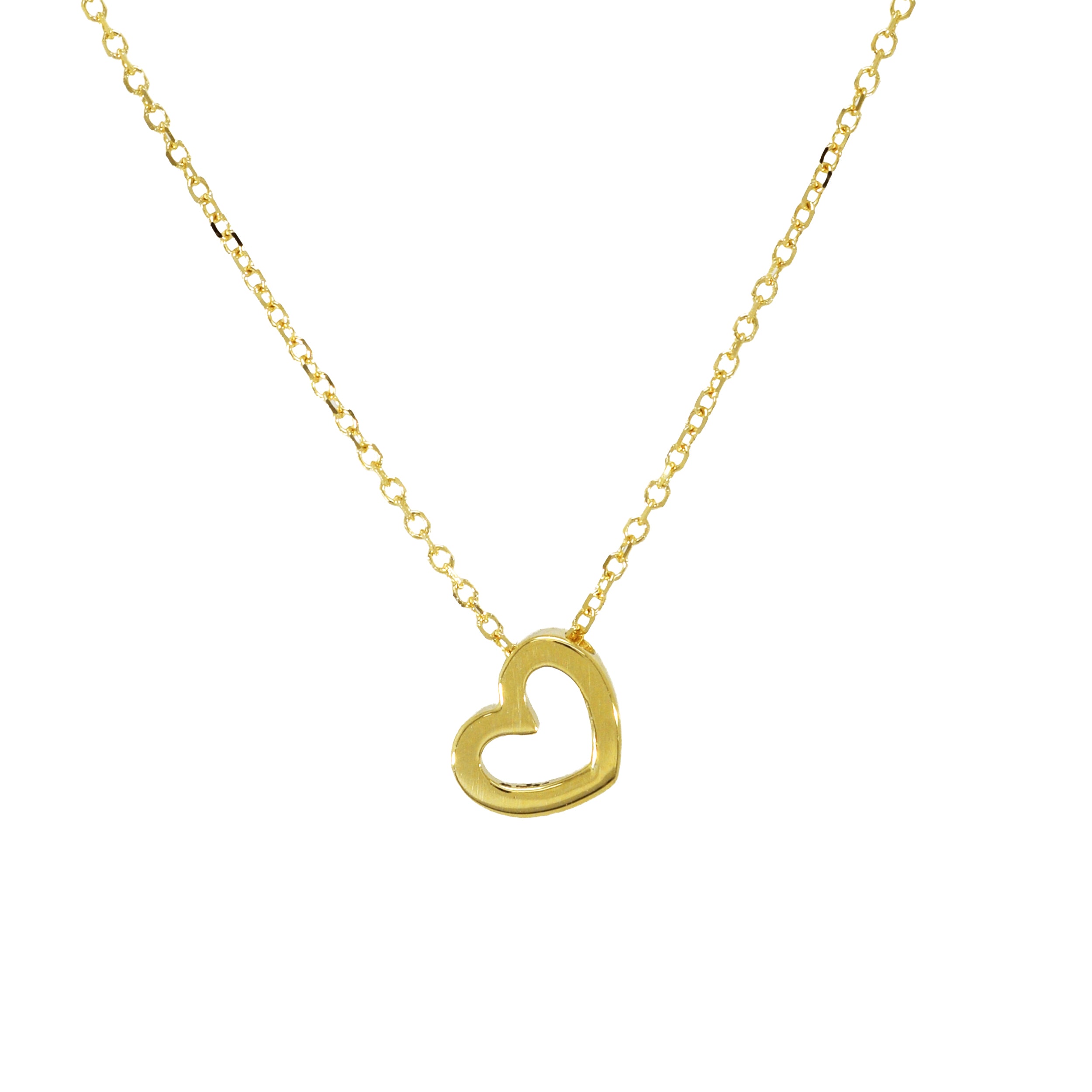 Collier 585 Gelbgold Herz-Anhänger offen | Splendido Schmuck
