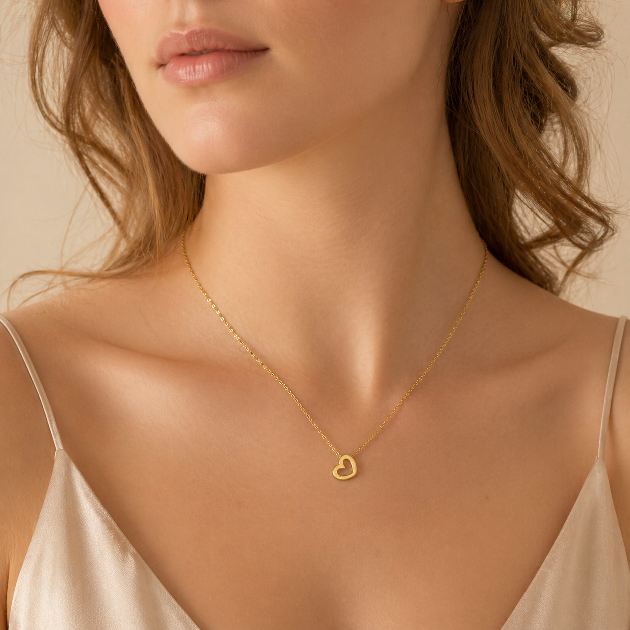 Collier 585 Gelbgold Herz-Anhänger offen | Splendido Schmuck