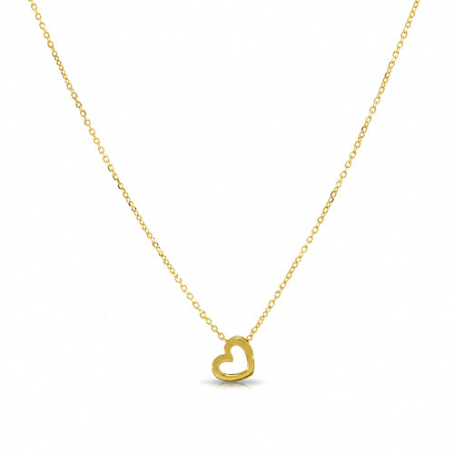 Collier 585 Gelbgold Herz-Anhänger offen | Splendido Schmuck