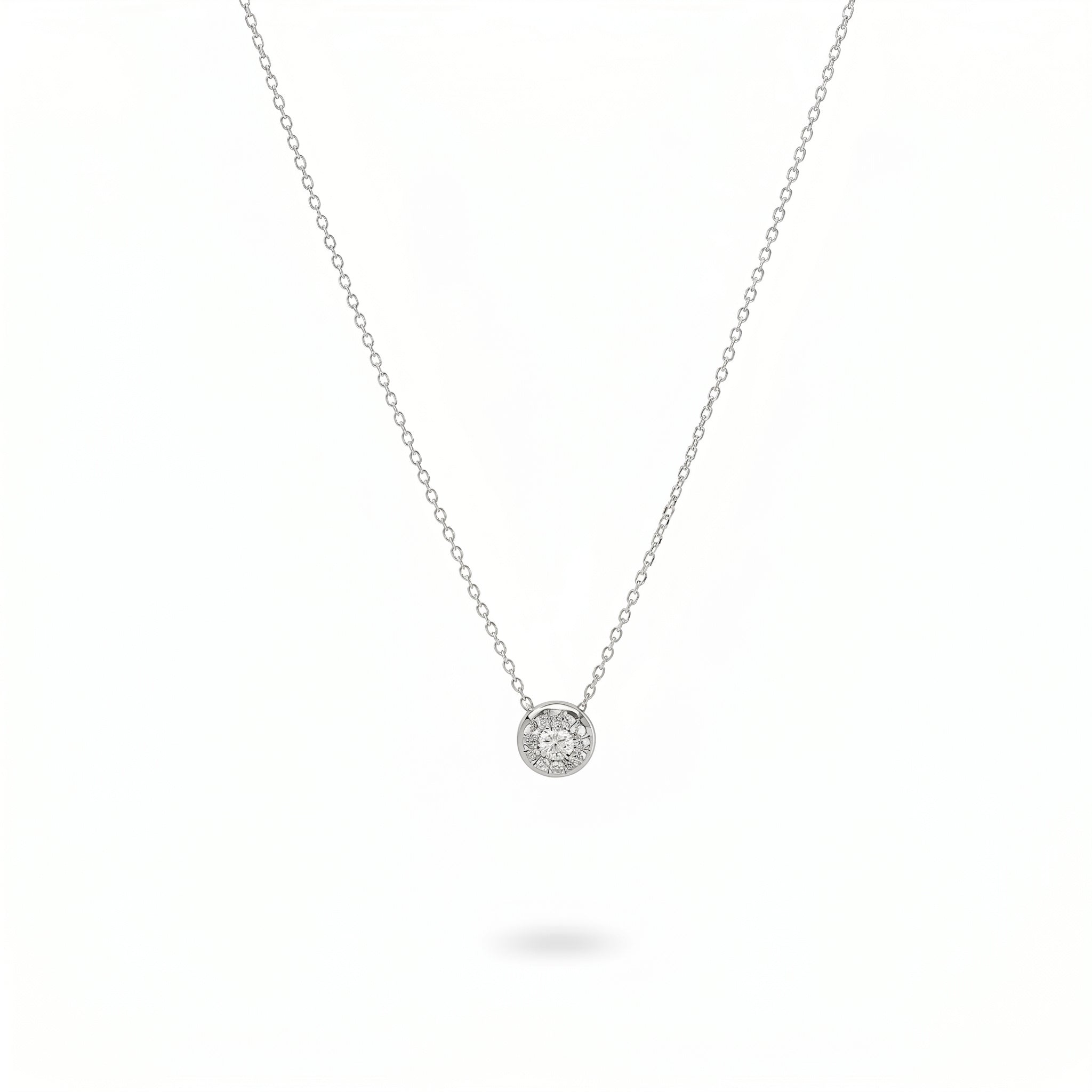 Halskette 585 Gold Zirkonia Seitliche Schnitte – Splendido – productfoto