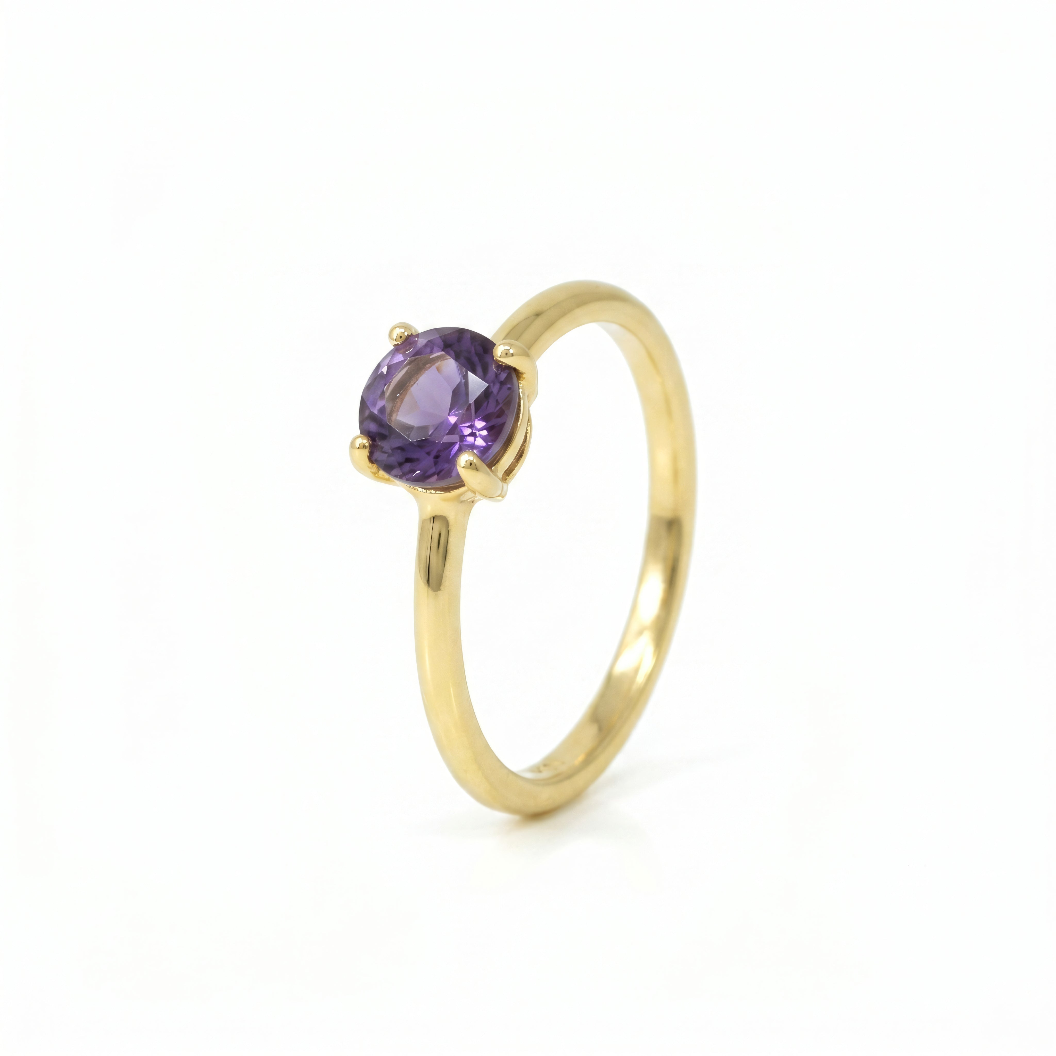 Ring 585 Gelbgold Amethyst Solitär – Splendido – product photo