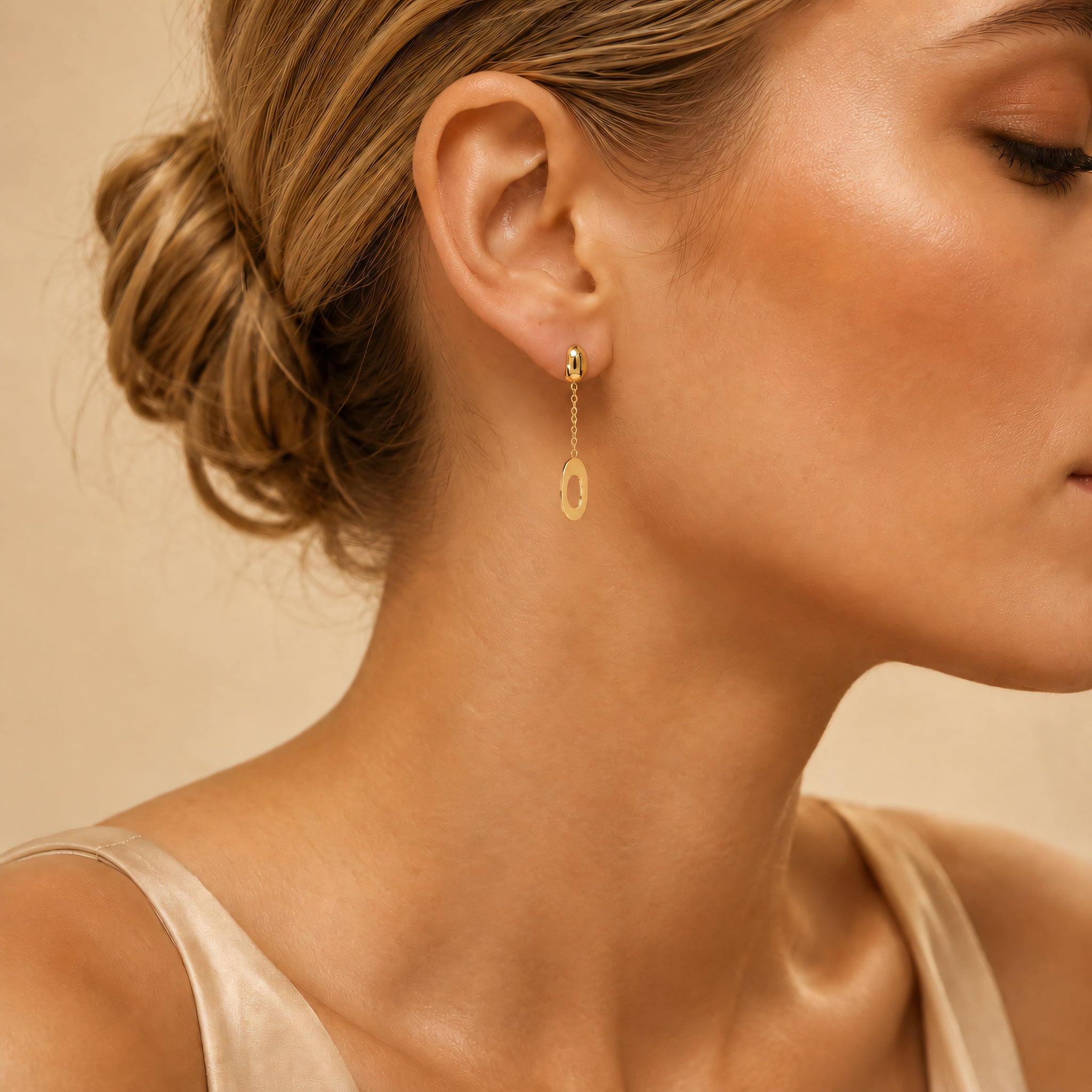 Ohrringe 585 Gelbgold Ovalglied | Splendido Schmuck