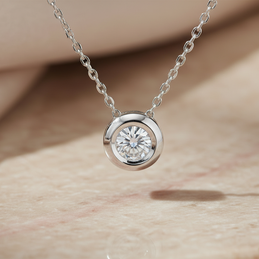 Halskette 585 Gold Brillant-Anhänger 0,06–0,12 ct | Splendido Schmuck