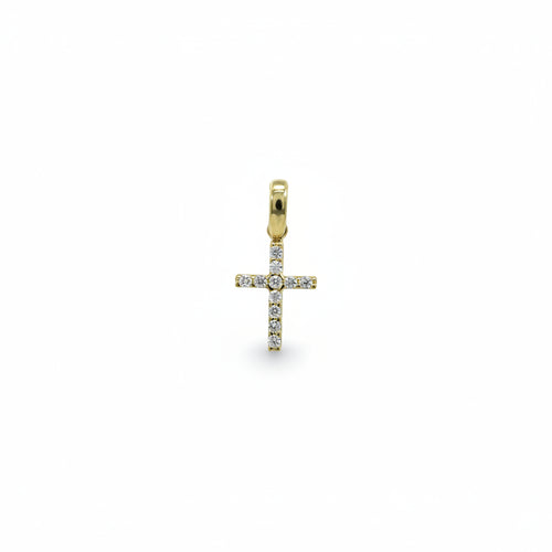 Anhänger 585 Gelbgold Kreuz Zirkonia – Splendido – product photo