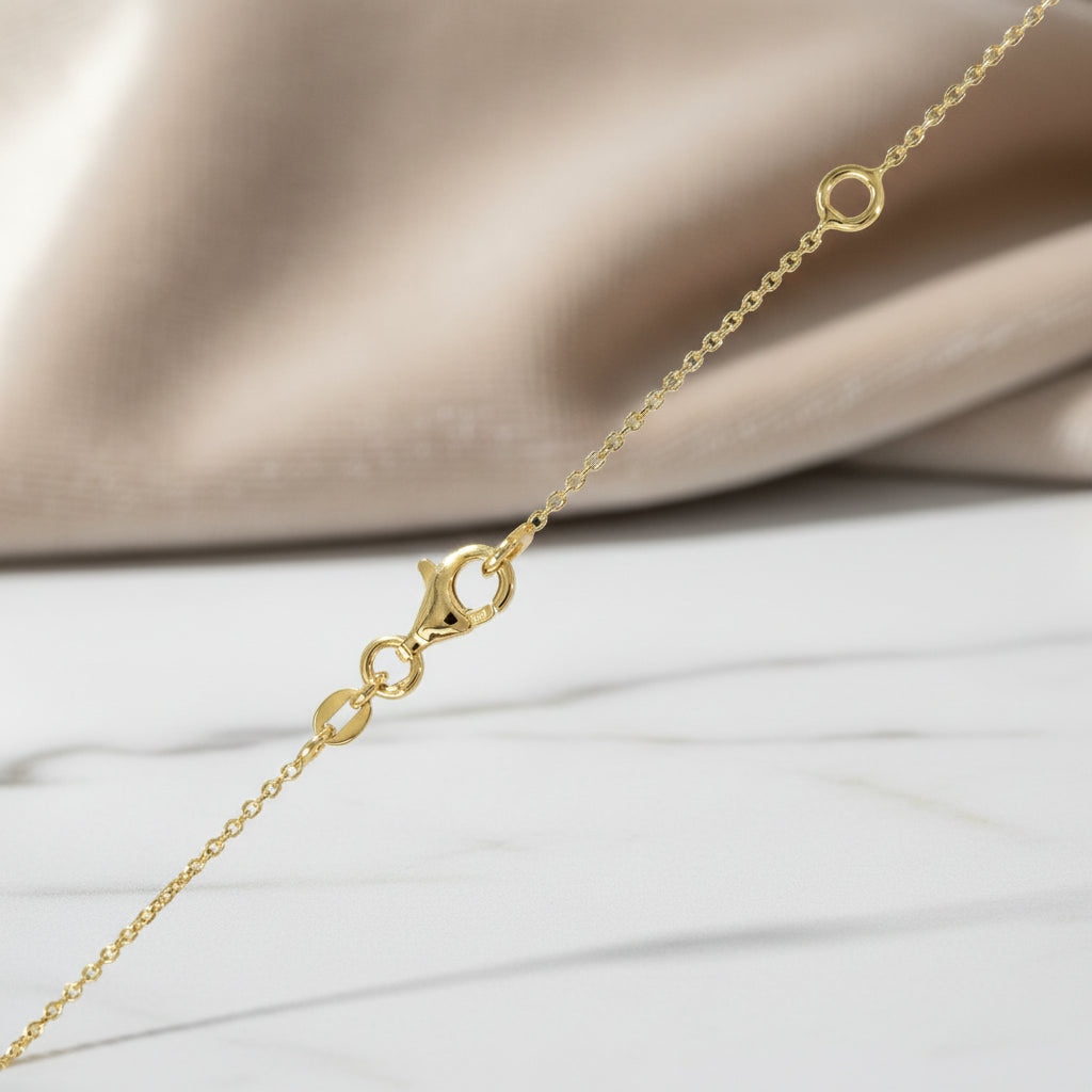 Handgefertigte 14Kt Goldkette Mit Edelsteinen In Blumenform Schmuckkette Mit Blütenmotiv