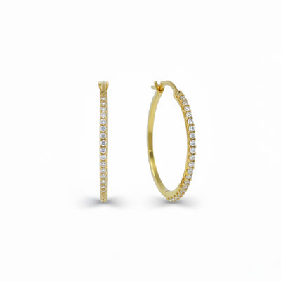Creolen 585 Gold Zirkonia Rundum | Splendido Schmuck
