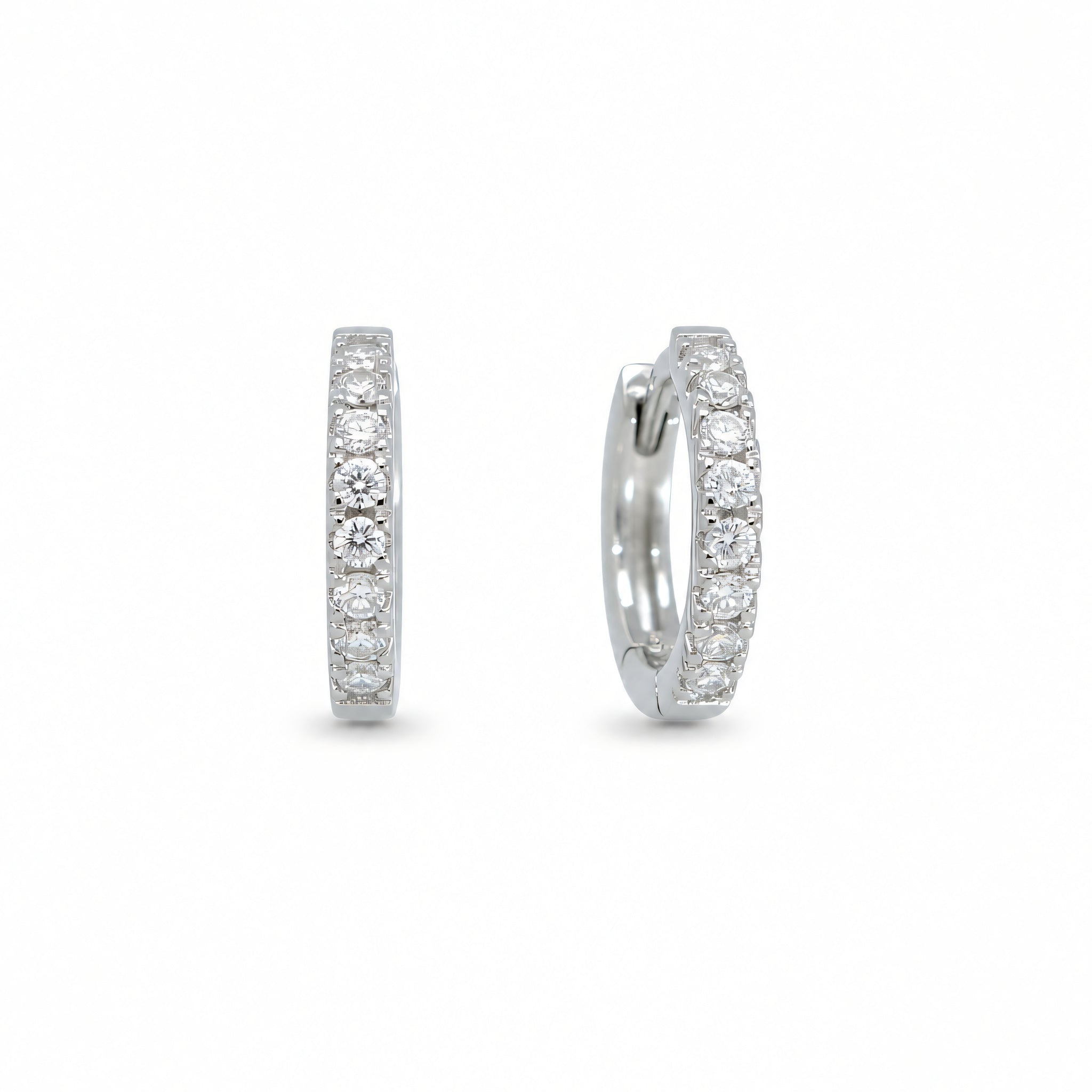 Creolen 585 Gold Zirkonia Krappenfassung – Splendido – product photo