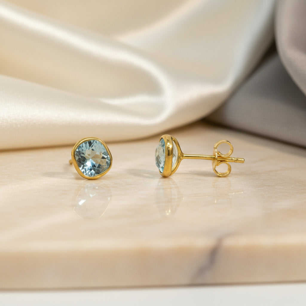 Goldohrstecker 14Kt. mit Topas Goldohrstecker-14Kt-mit-Topas-GGstecOF4top-0291-51382294937931