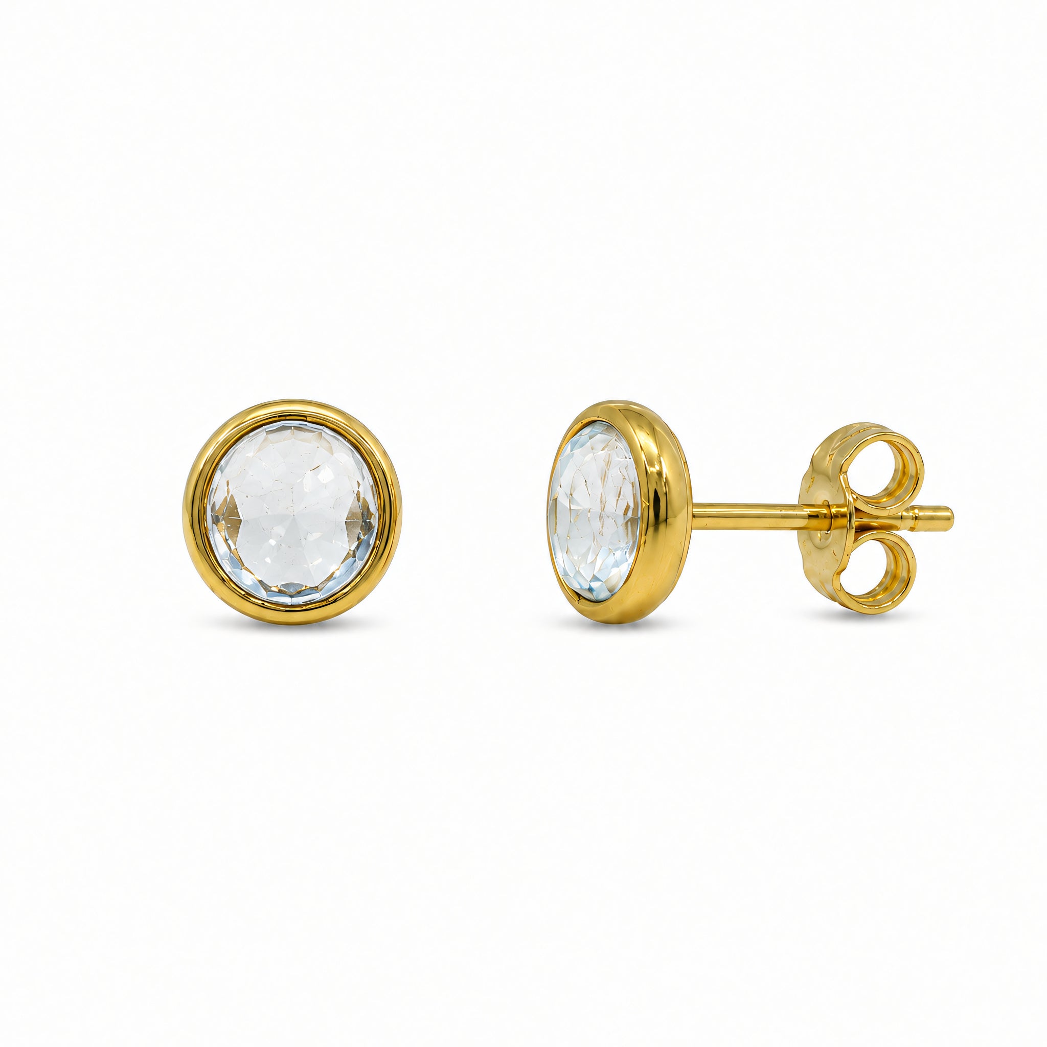 Ohrstecker 585 Gelbgold Topas Cabochon – Splendido – foto producto