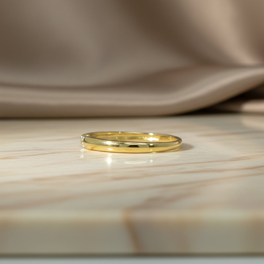 14Kt Goldring Mit Brillant 0,05 Ct Gelbgold Oder Weißgold Minimalistischer Verlobungsring