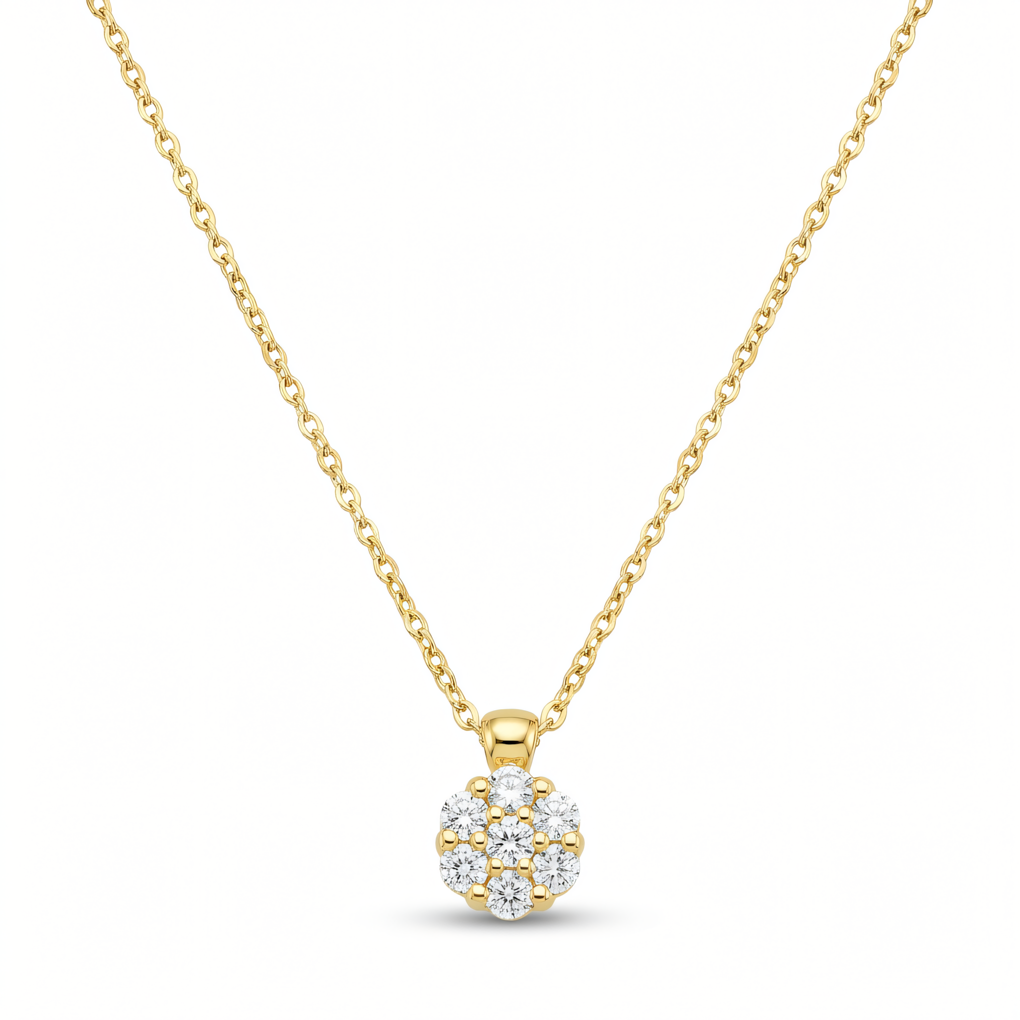 Halskette 585 Gold Brillanten Pavé 0,16–0,24 ct