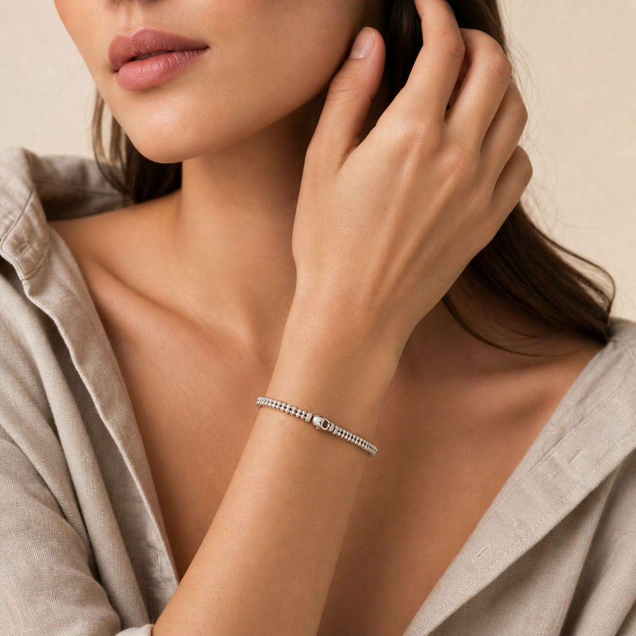 Armband 925 Silber Pavé doppelreihig | Splendido Schmuck