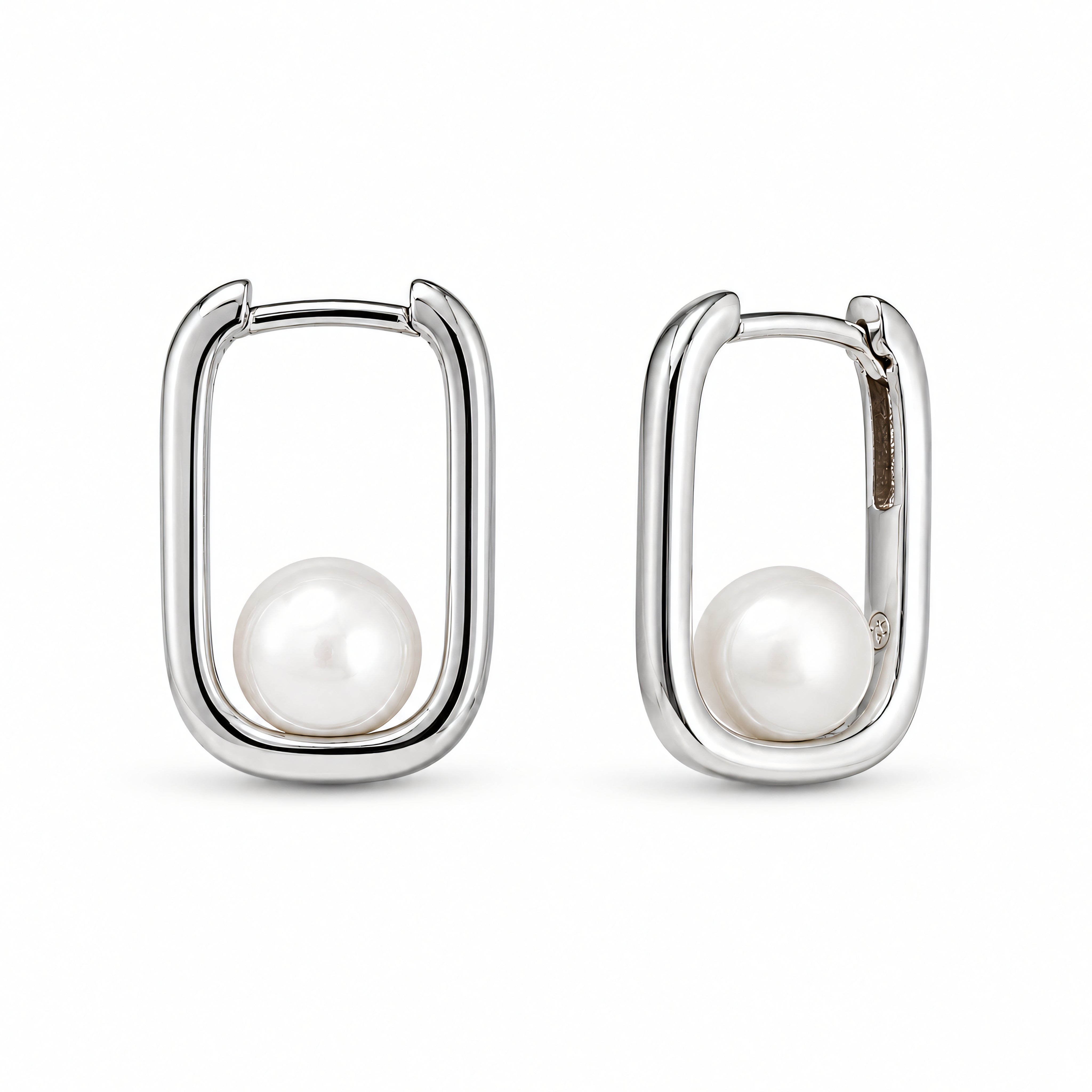 Creolen 925 Silber Süßwasserperle | Splendido Schmuck