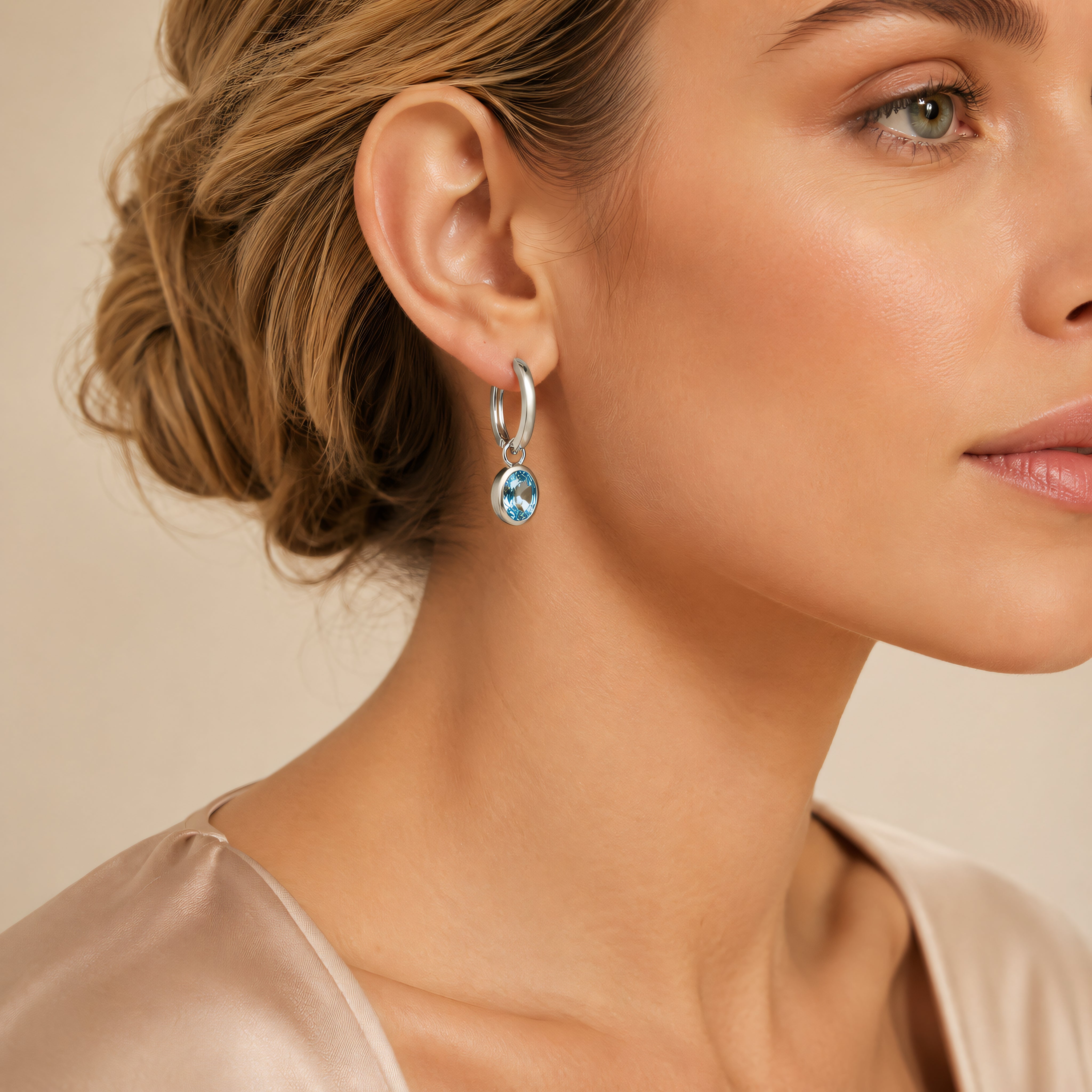 Creolen 925 Silber Glaskristall | Splendido Schmuck