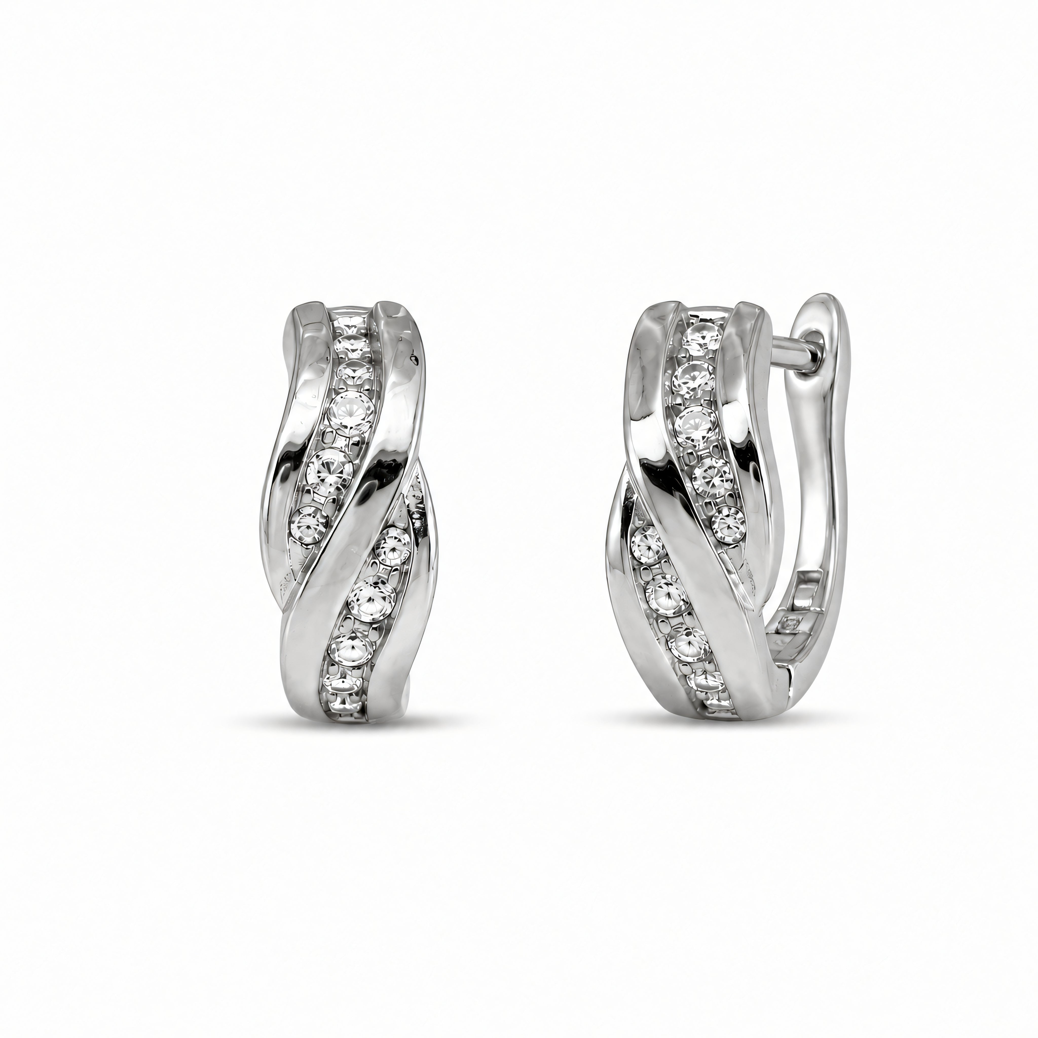 Creolen 925 Silber Zirkonia Breitband | Splendido Schmuck
