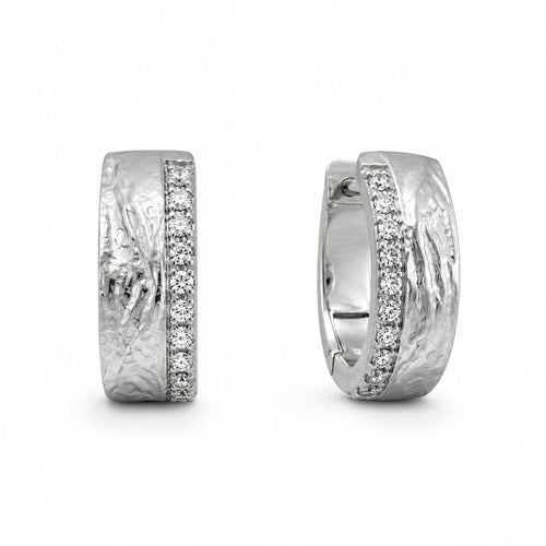 Creolen 925 Silber Zirkonia Glanzmatt | Splendido Schmuck