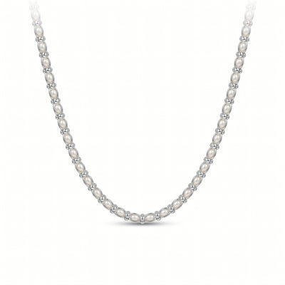 Halskette 925 Silber Reisperlenkette | Splendido Schmuck