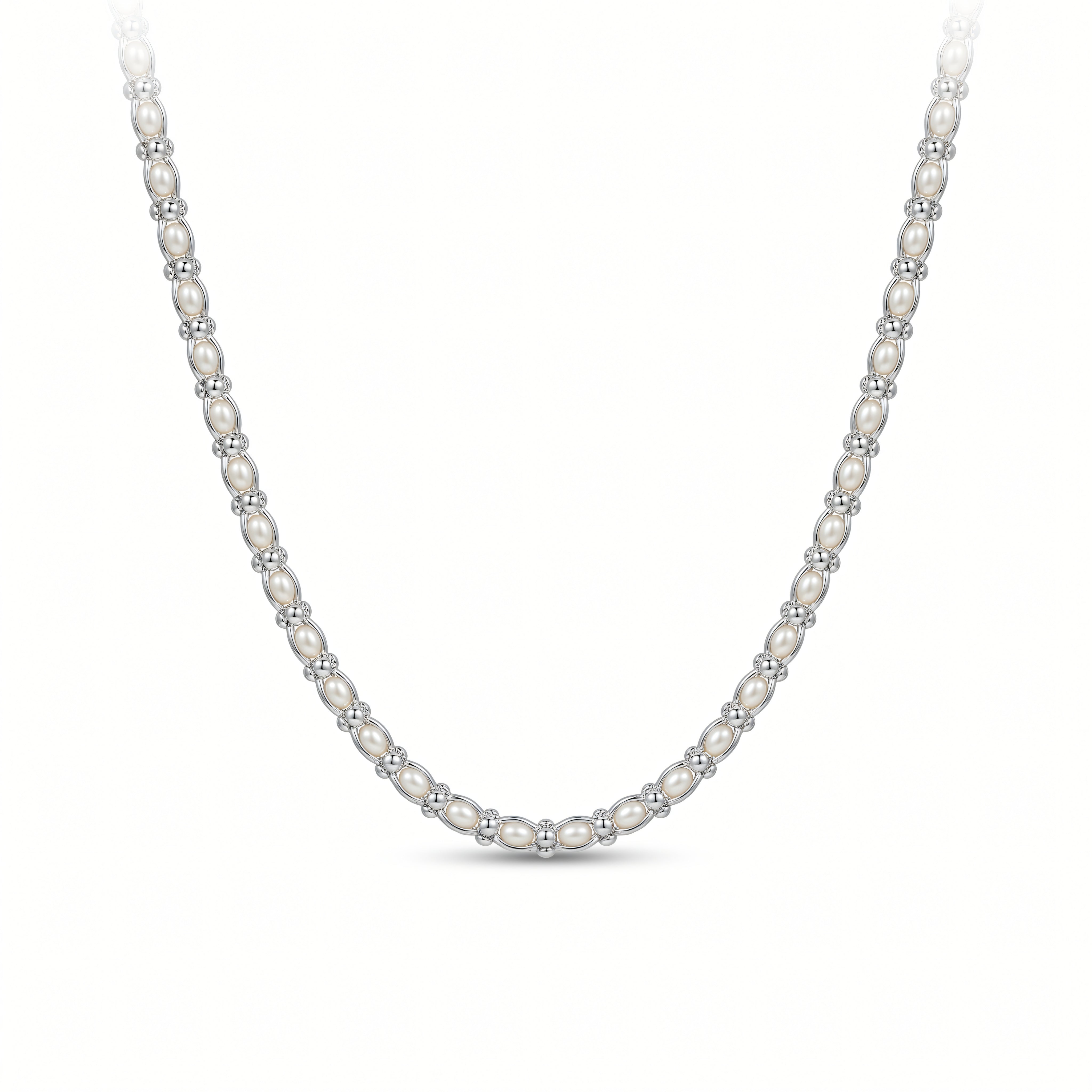 Halskette 925 Silber Reisperlenkette | Splendido Schmuck