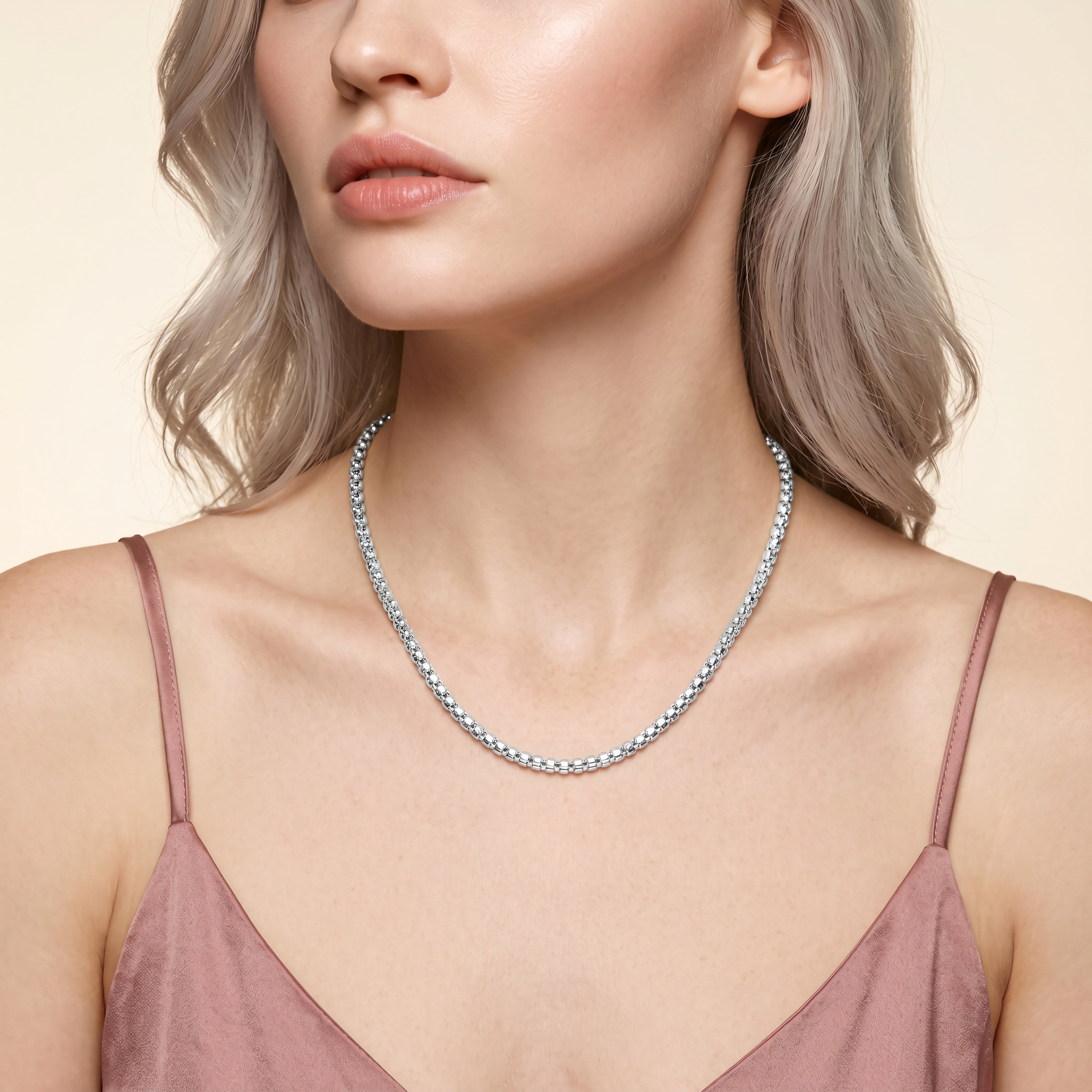 Halskette 925 Silber Popcorn | Splendido Schmuck
