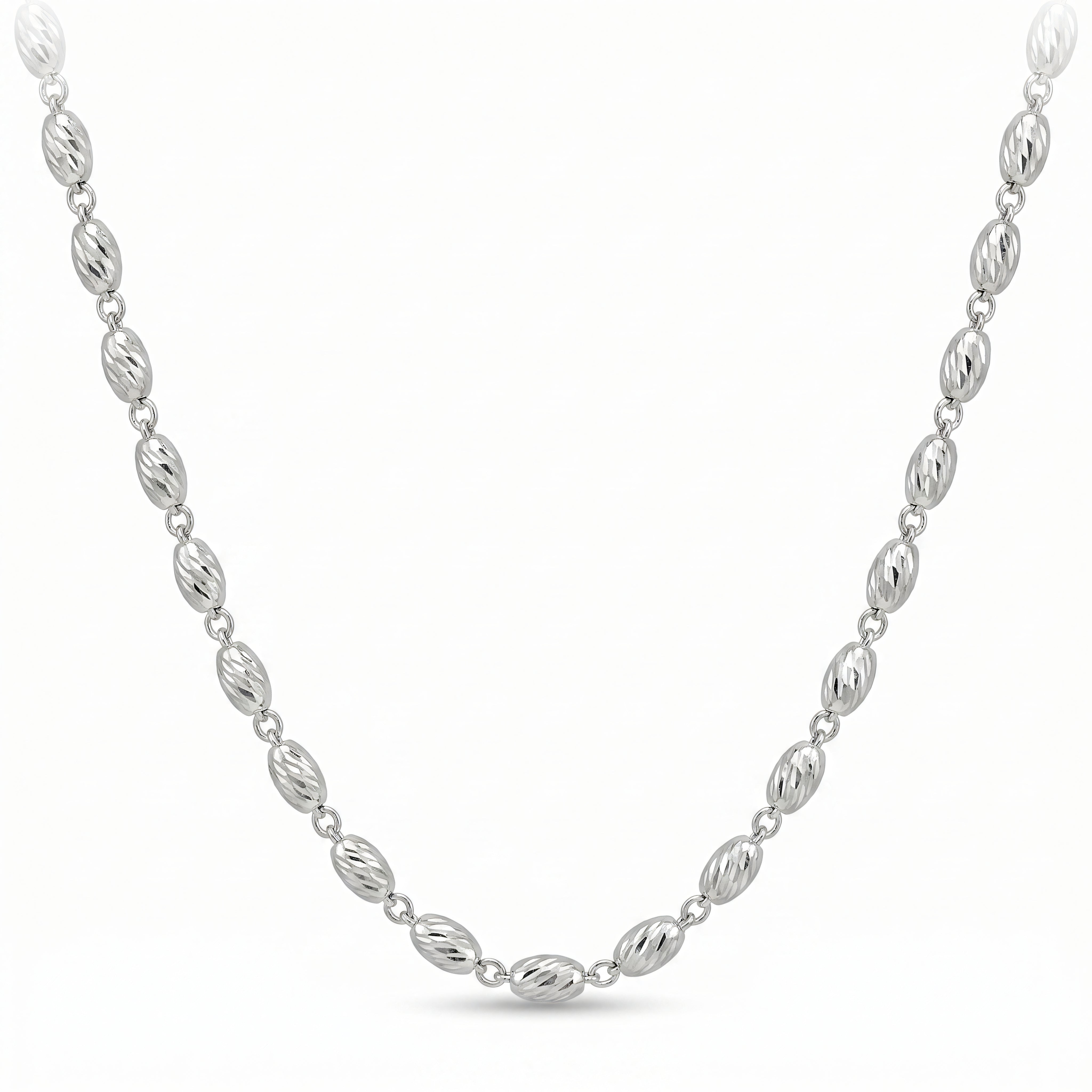Halskette 925 Silber Olive diamantiert | Splendido Schmuck