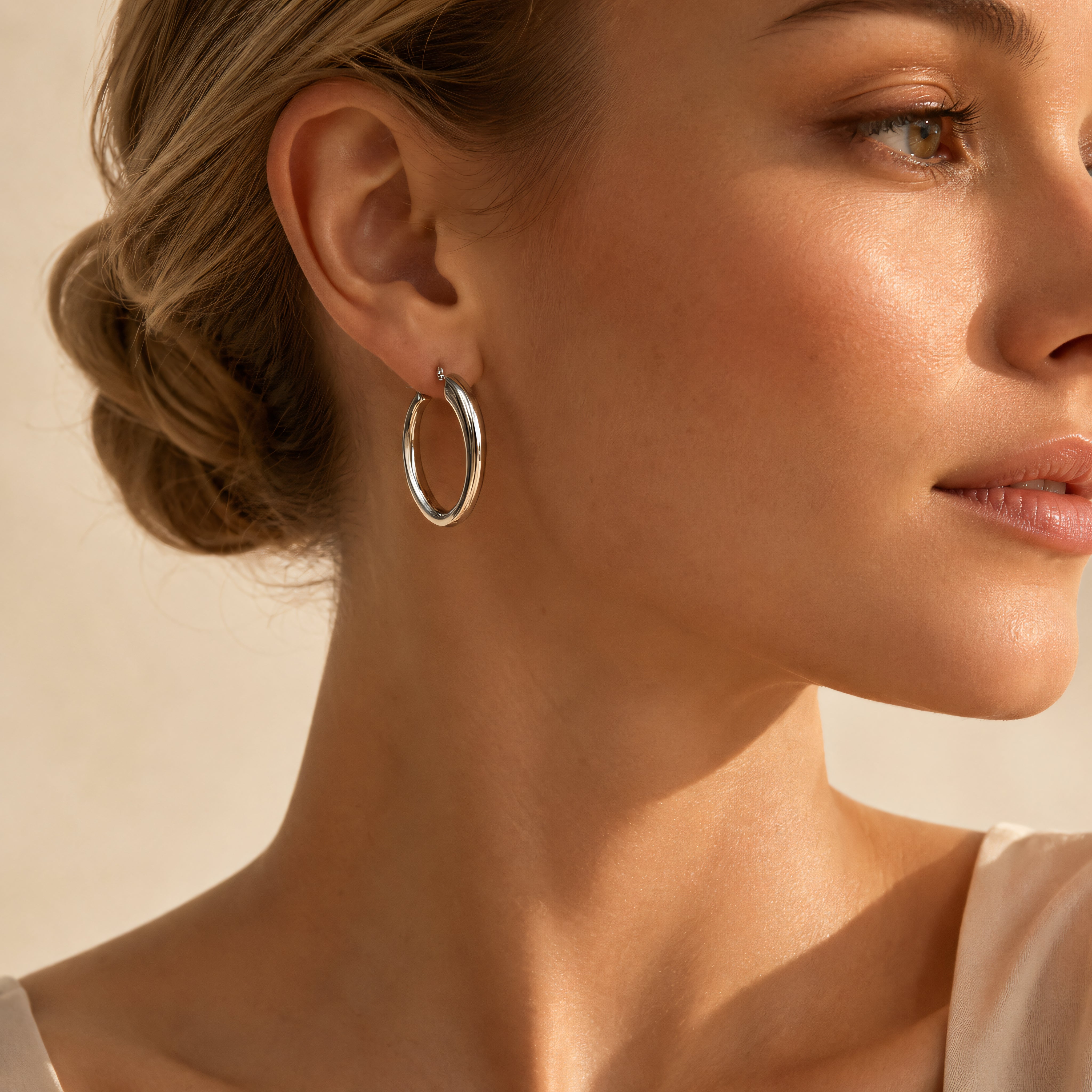 Creolen 925 Silber Rund Schmal | Splendido Schmuck