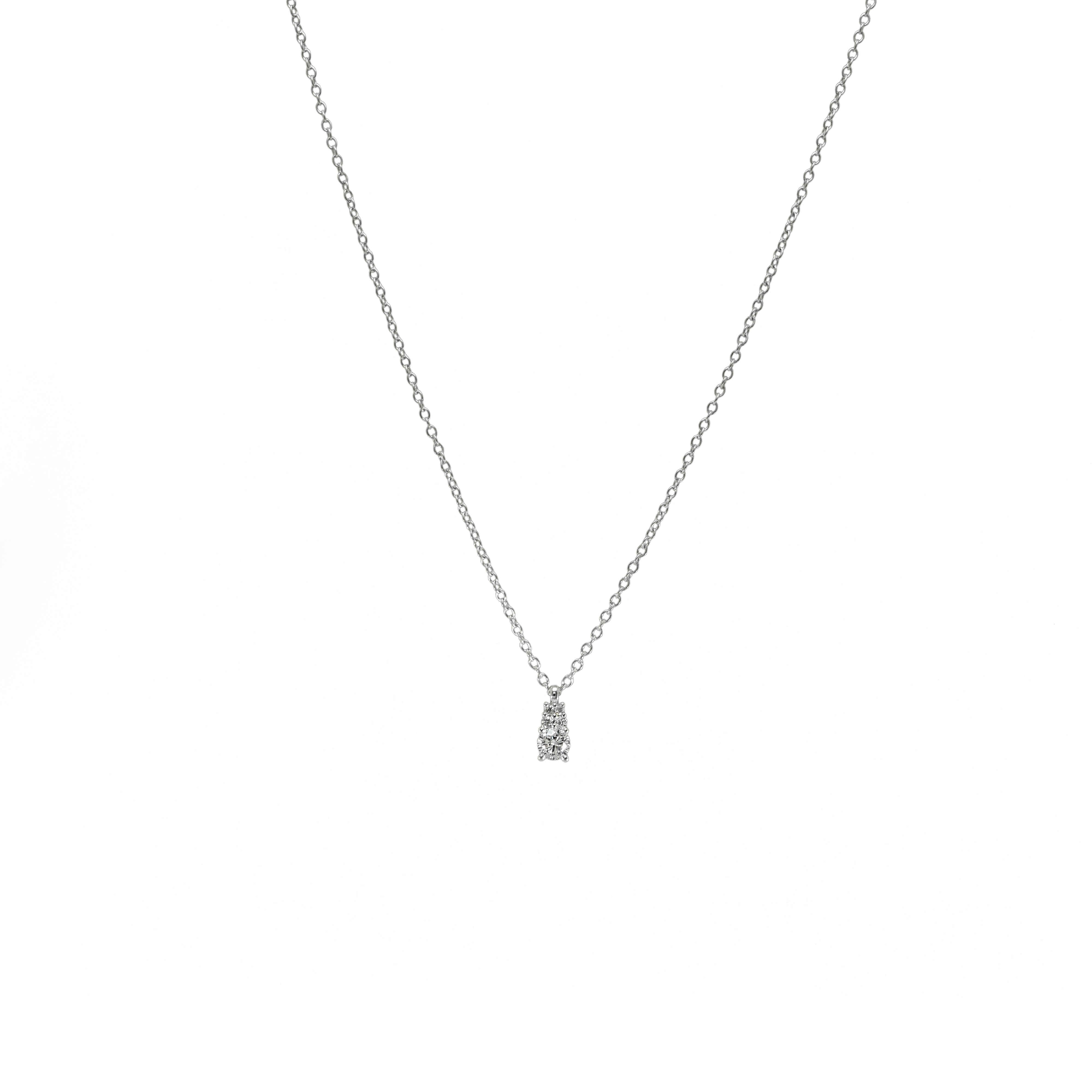 Catena in oro 14 carati con diamanti da 0,15 ct.