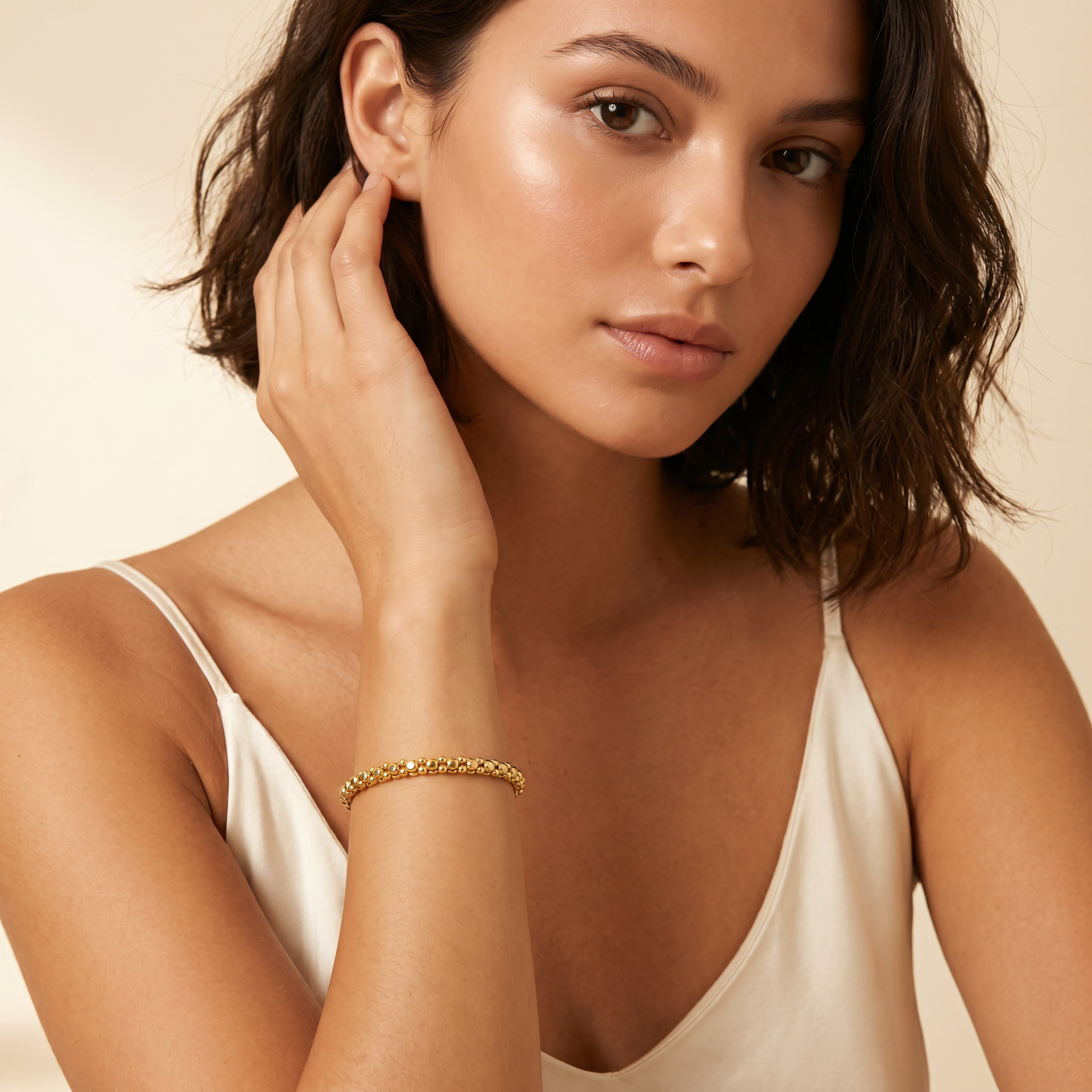 Armband 925 Silber vergoldet Popcorn | Splendido Schmuck