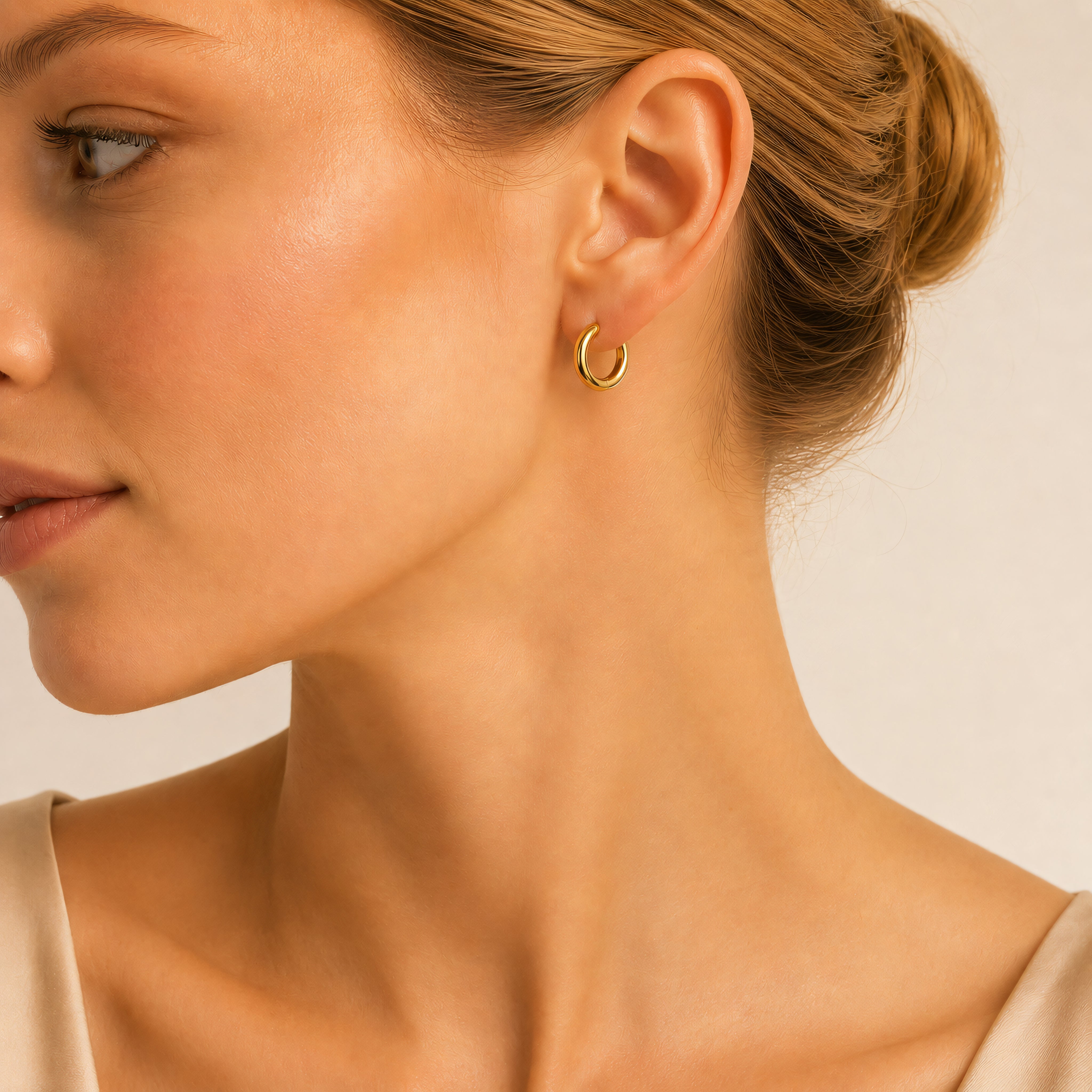 Creolen 925 Silber vergoldet Spiegelglanz | Splendido Schmuck