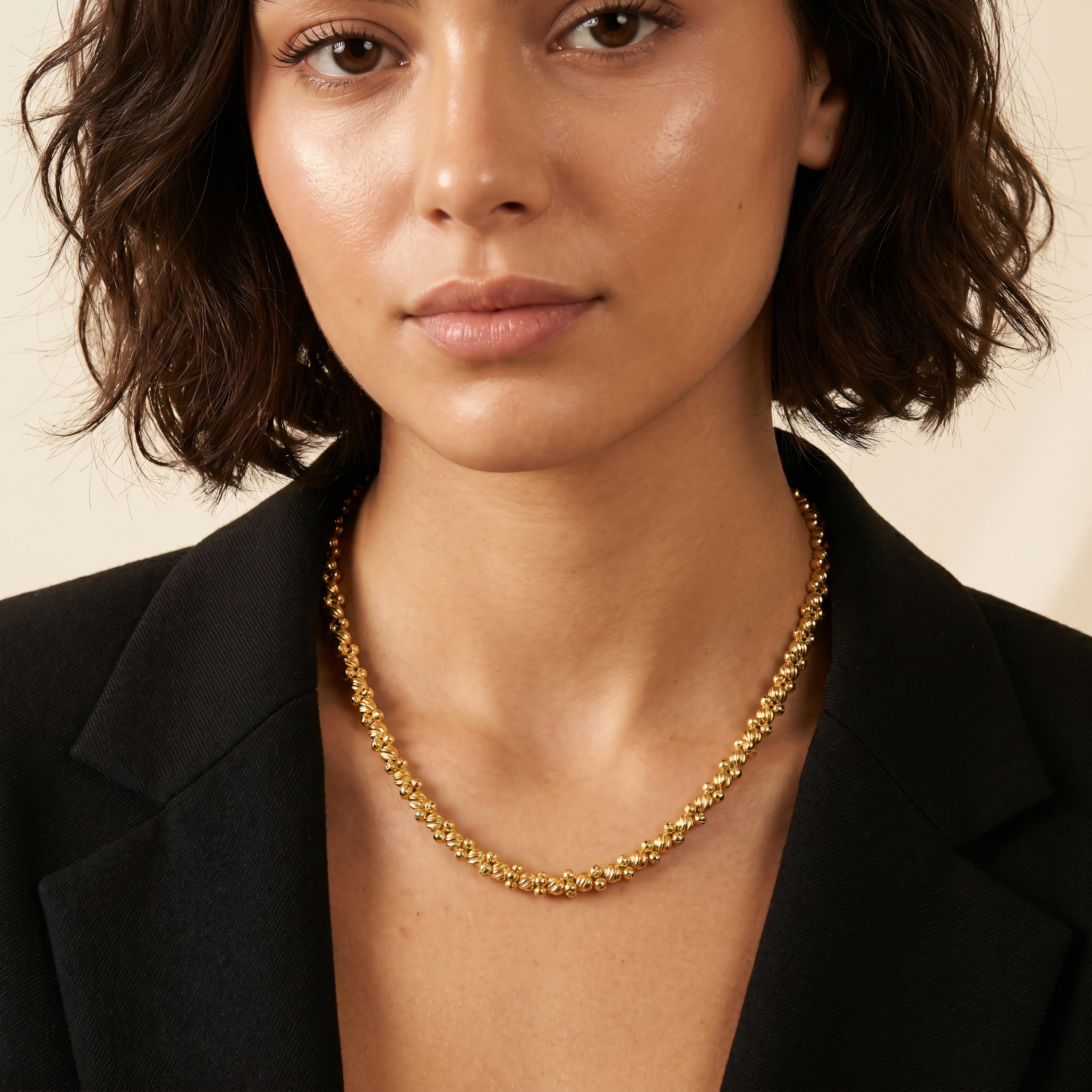 Halskette 925 Silber vergoldet Mondkugel | Splendido Schmuck